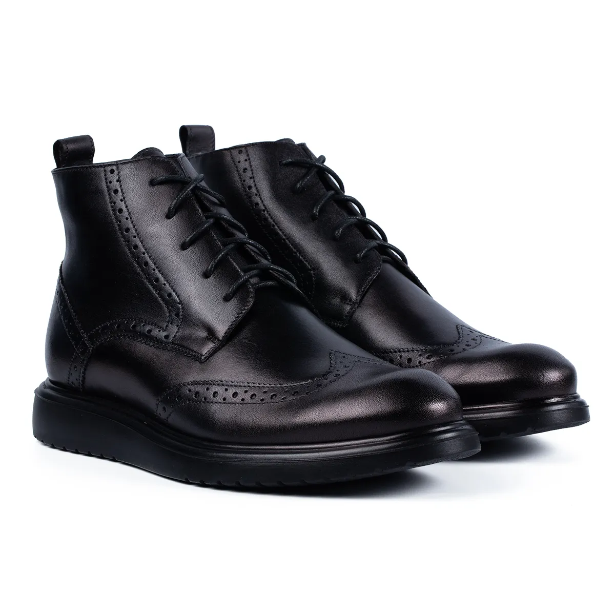 Lucas Shoes 850 Dudu ghete iarna piele negru barbati