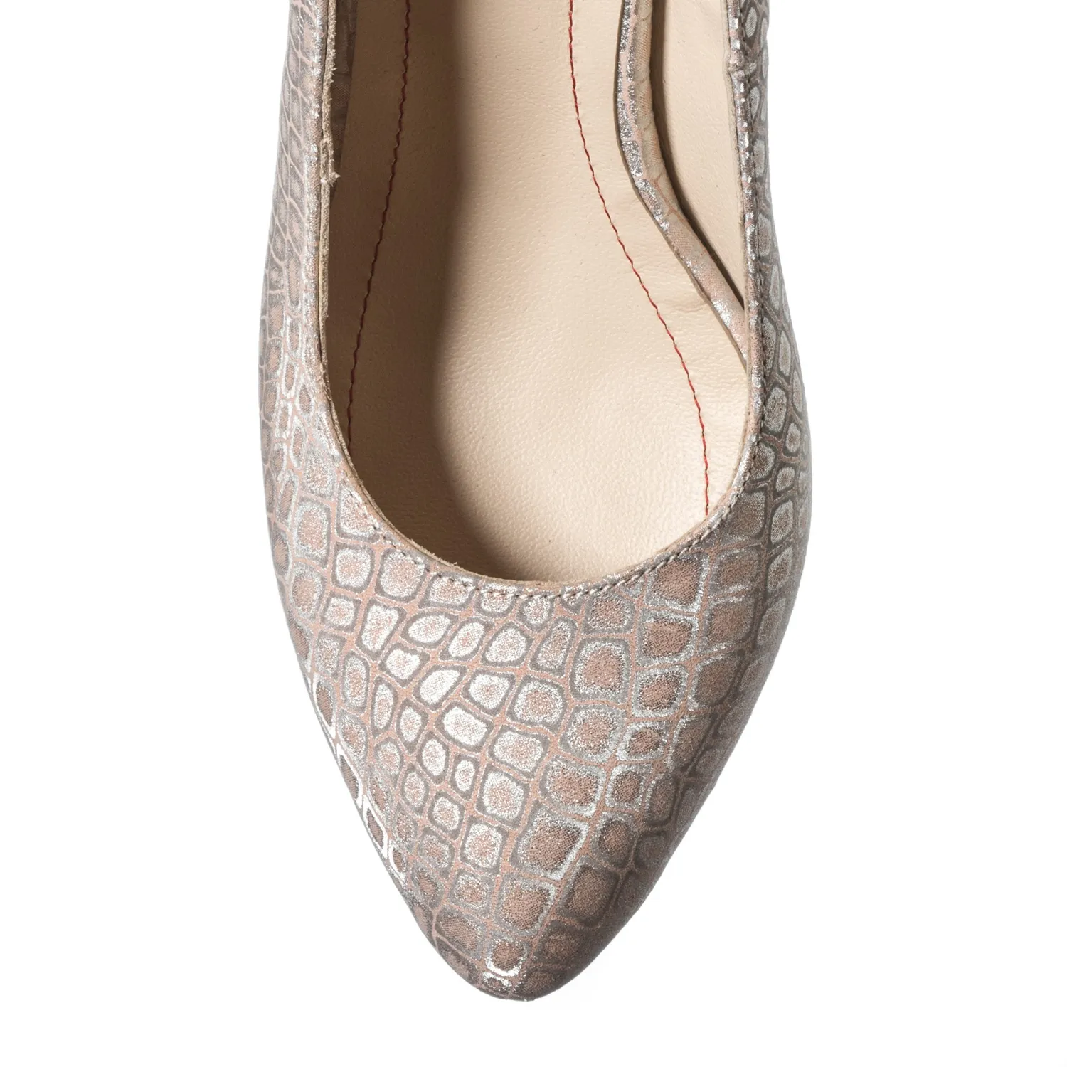Catinca Shoes A22 PR sandale piele roz cu pietricele