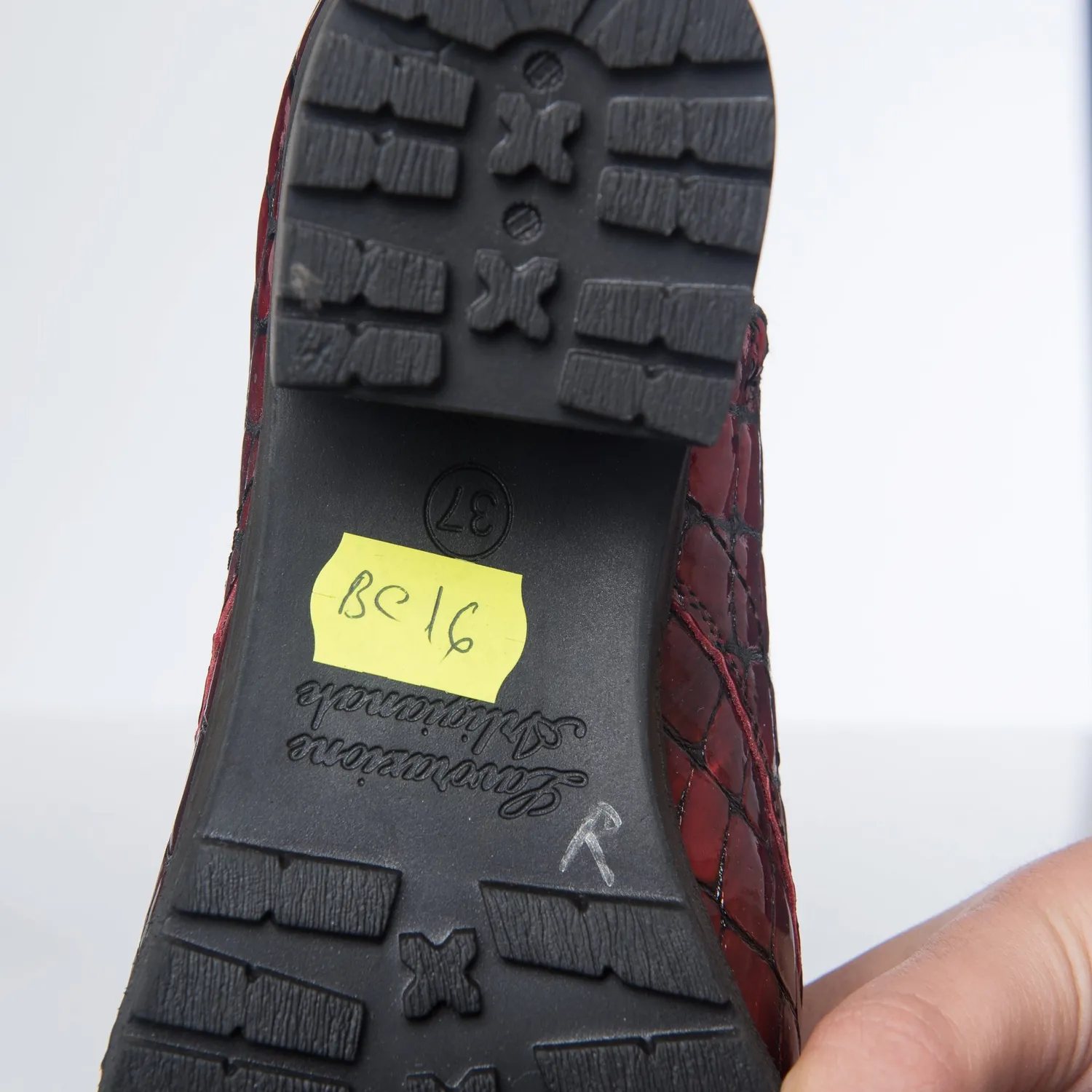 Catinca Shoes BC16 RC ghete dama rosu croco piele