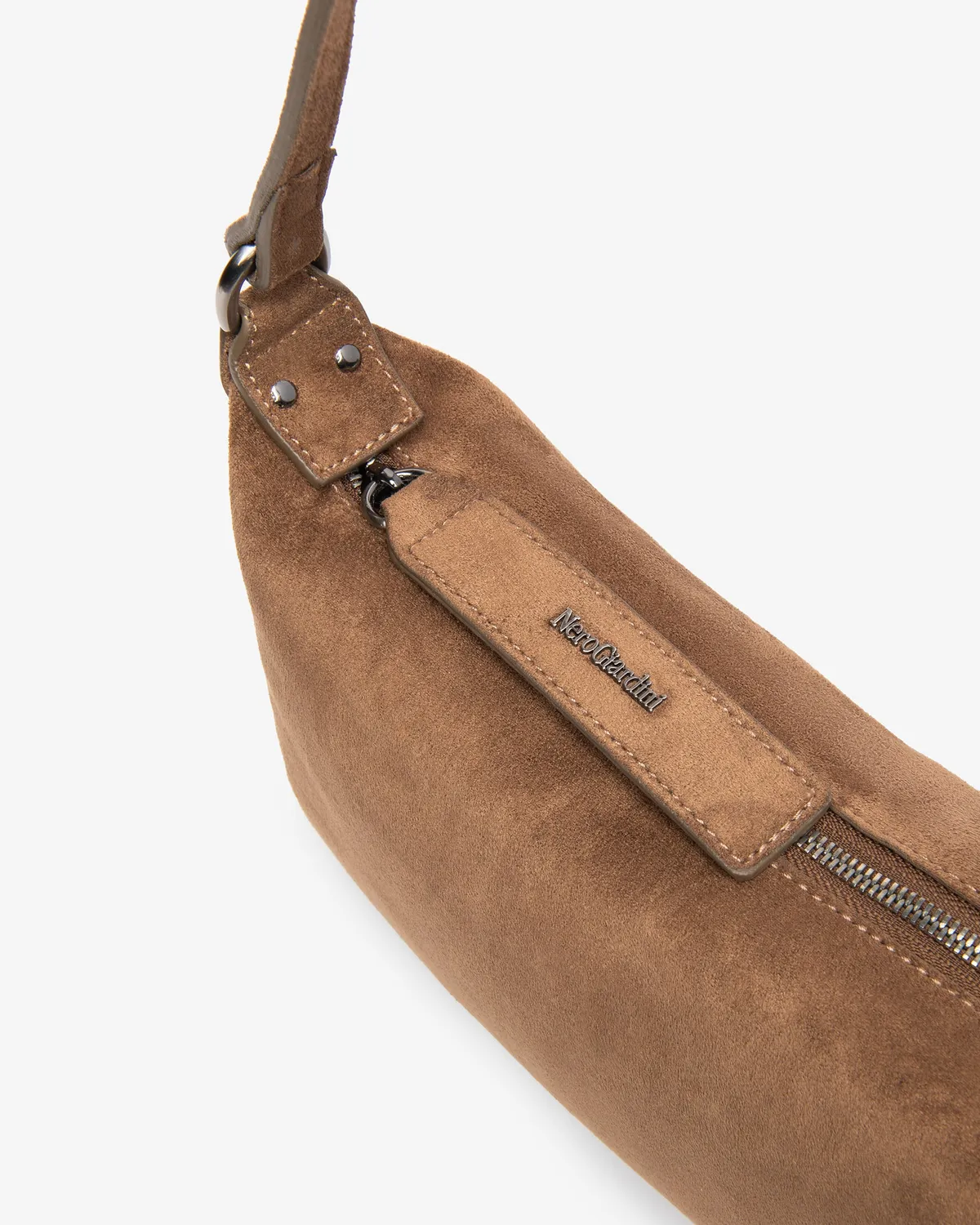 NeroGiardini geanta dama crossbody piele intoarsa