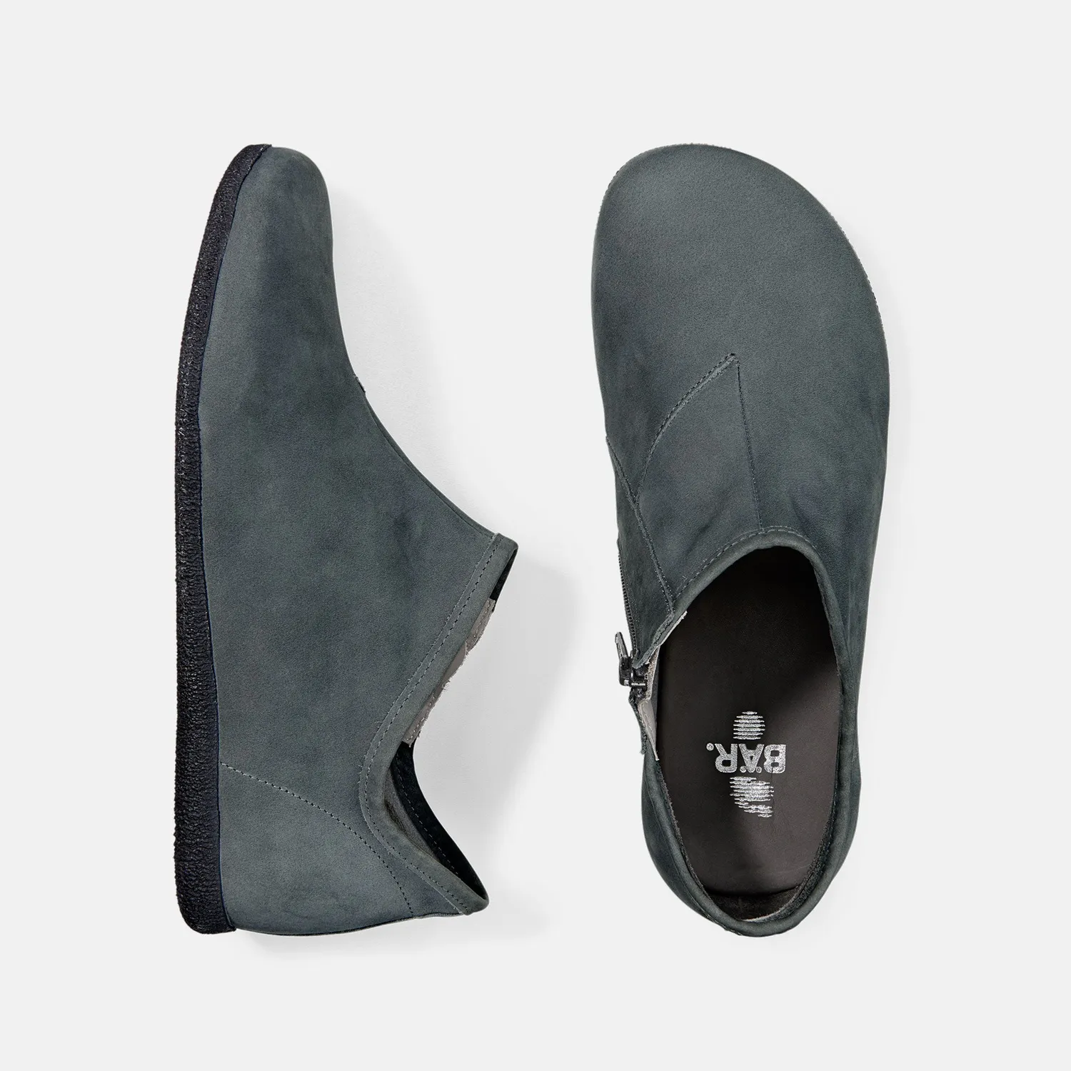 BÄR Pure Lotus slip-on damă barefoot antracit fermoar lateral