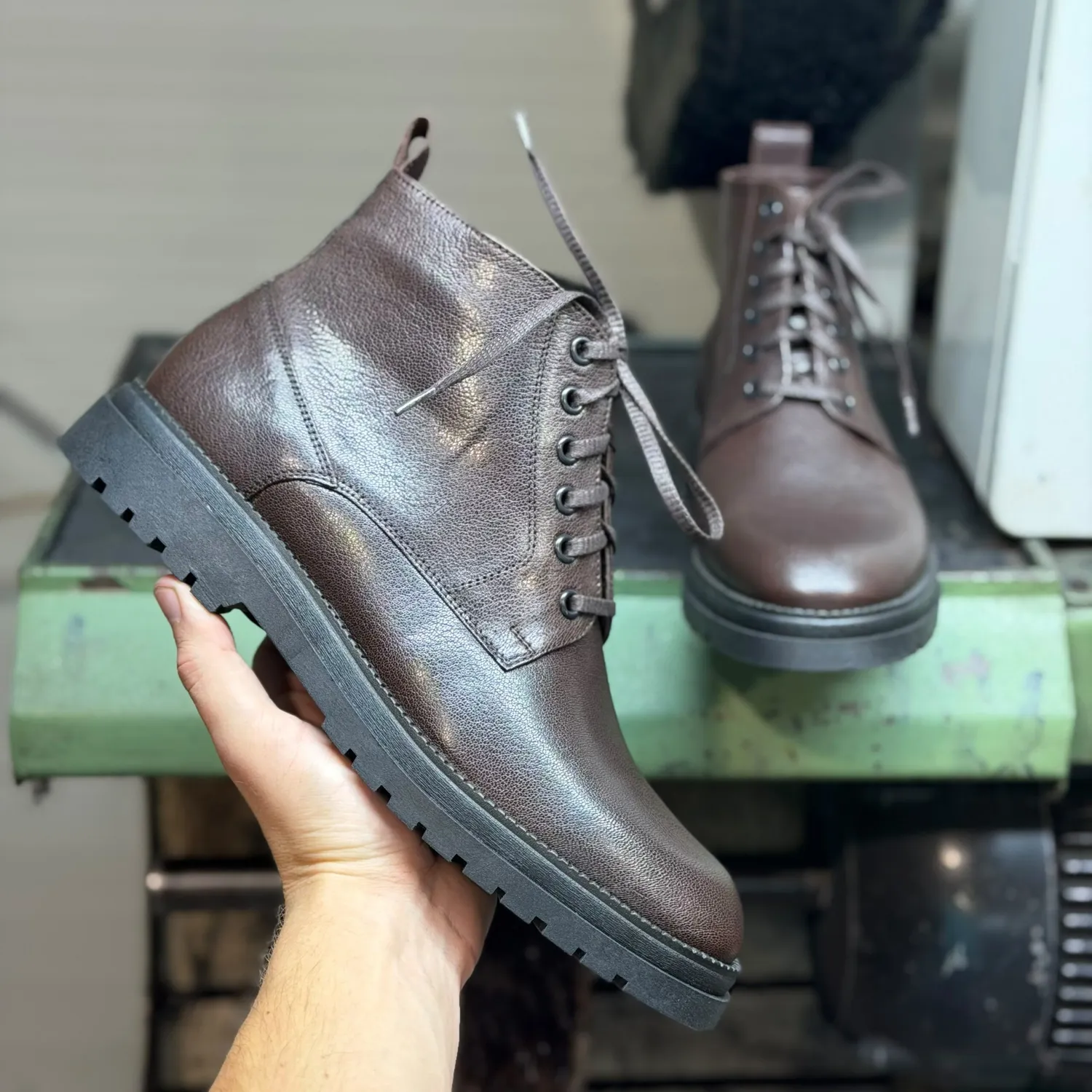 Lucas Shoes 600 Arthur ghete bărbați maro bizon piele