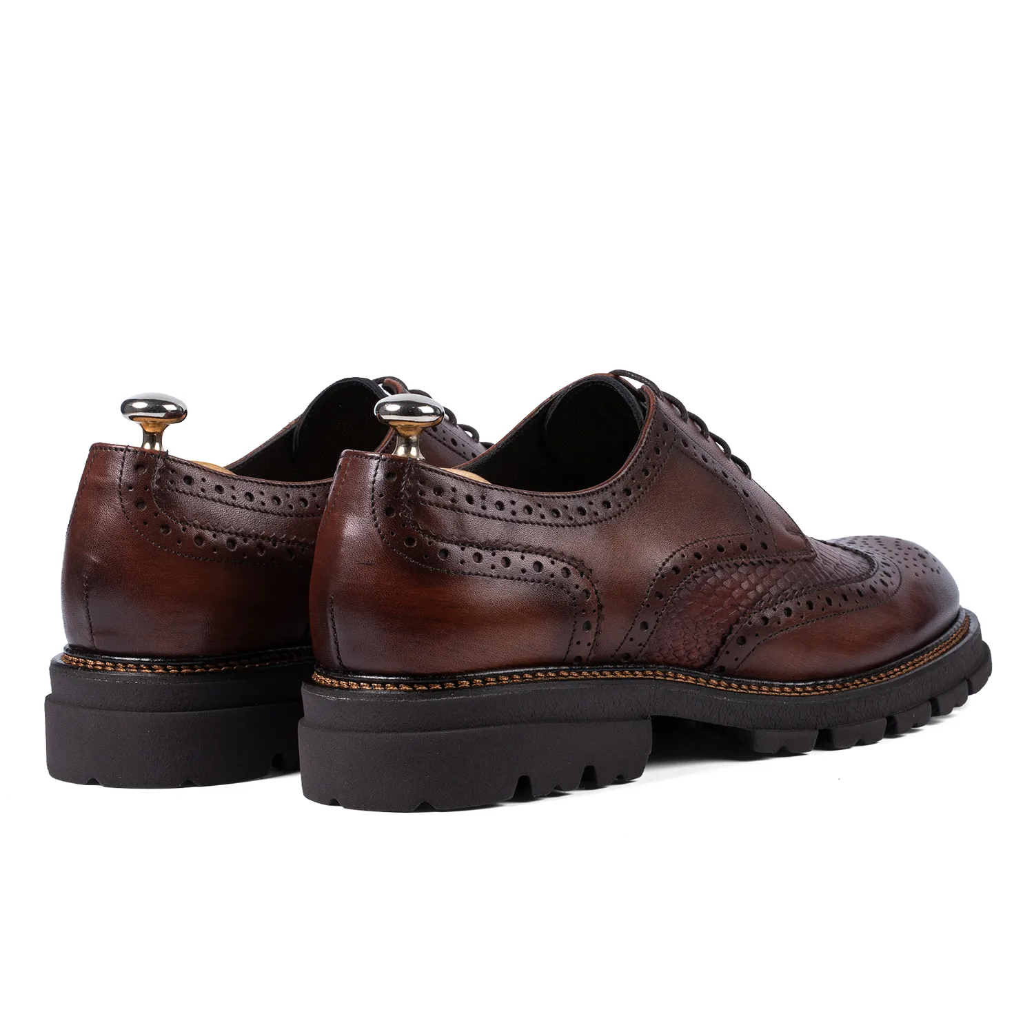 Lucas Shoes Elegant 534 pantofi coniac piele naturala