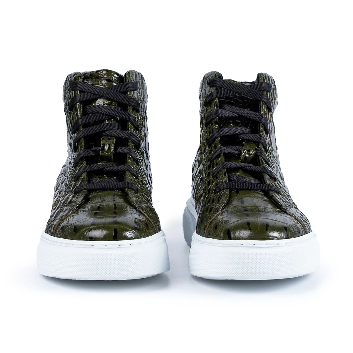 Lucas Shoes 855 ghete piele croco verde