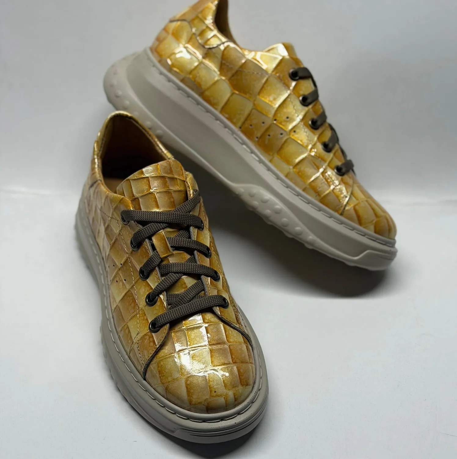 Lucas Shoes Sneaker 5101 RV sneakers gri piele Crocco