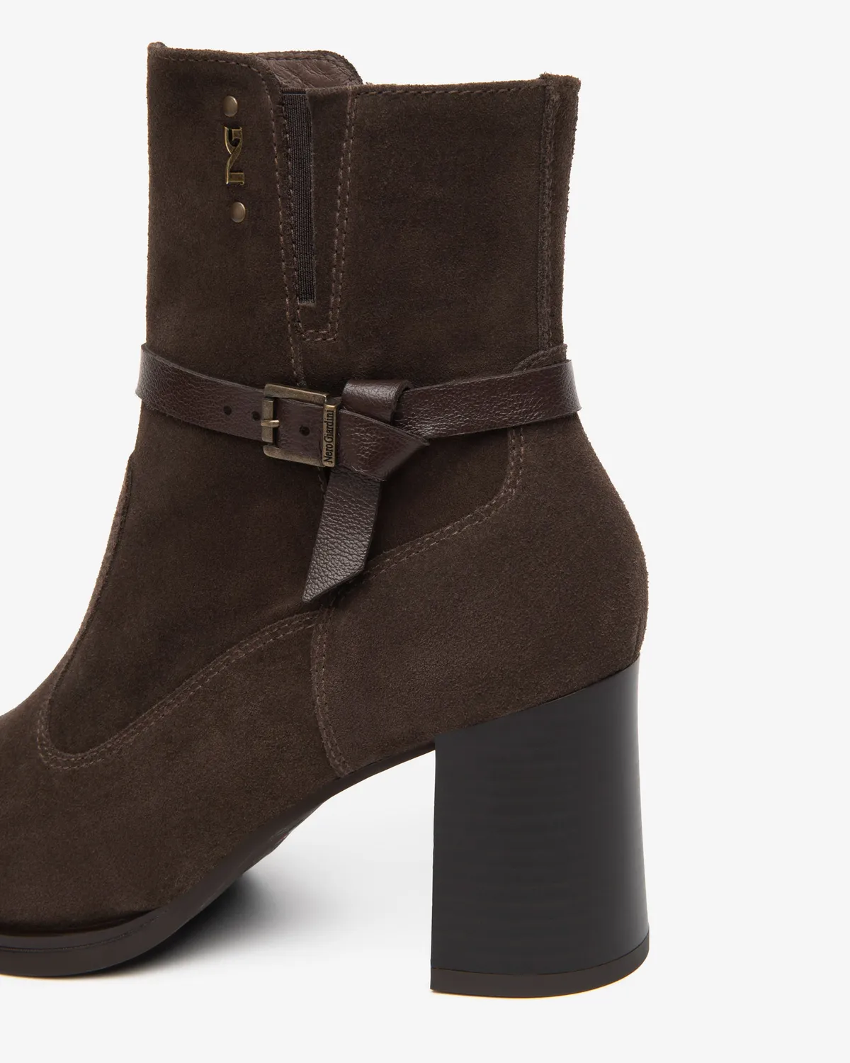 NeroGiardini Botine Damă Piele Toc 75mm Curea