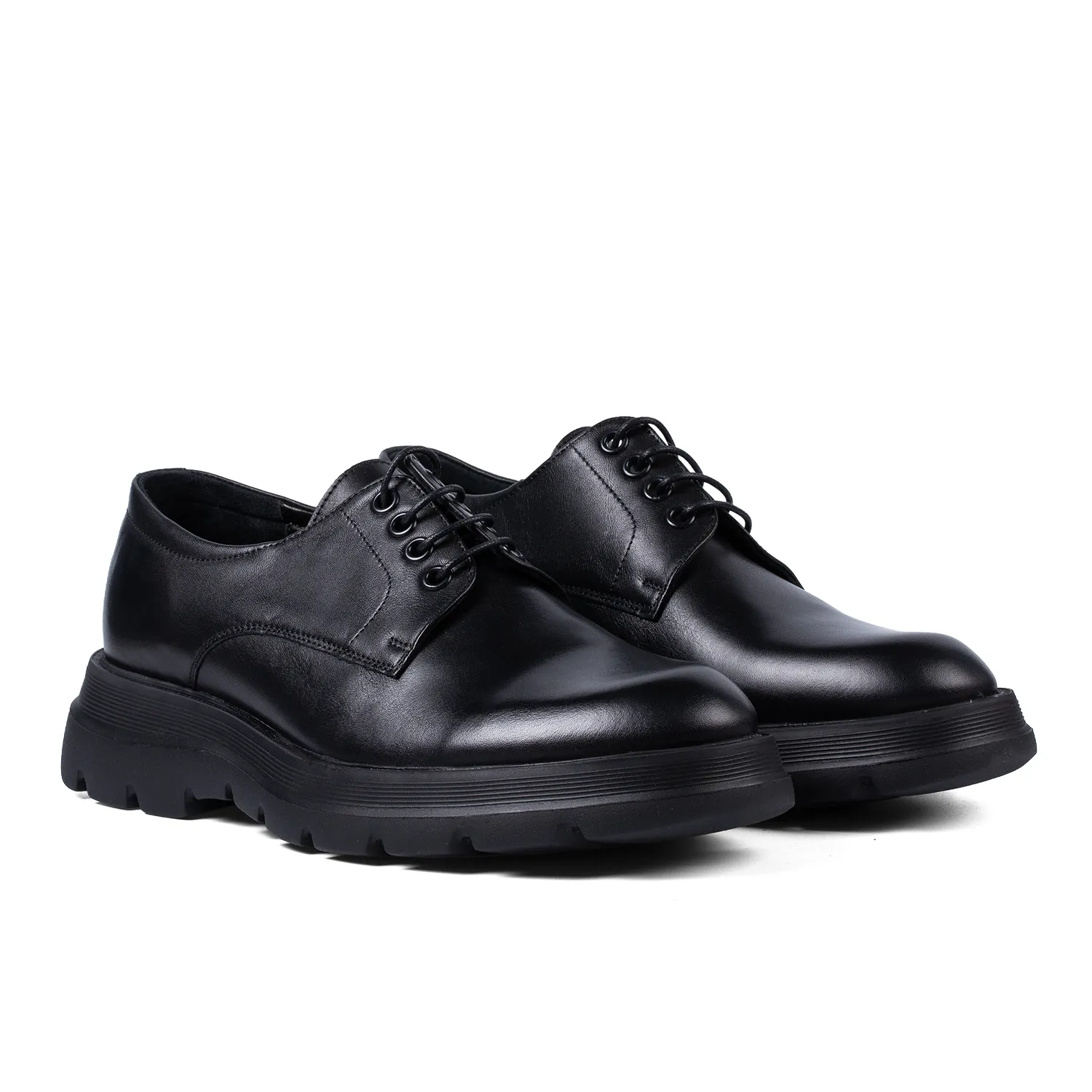 Lucas Shoes Casual 346 1009 pantofi negri piele naturala