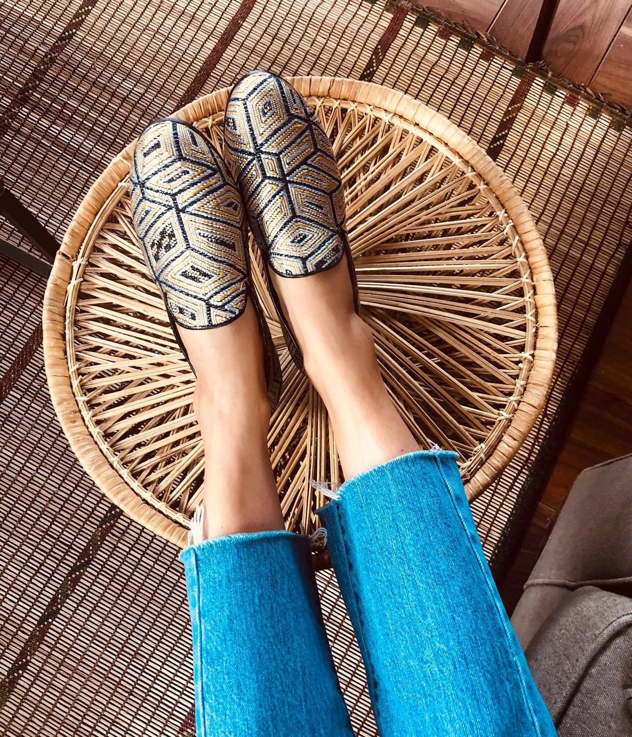Cecilia Bringheli Positano pantofi slip-on aur-argintiu