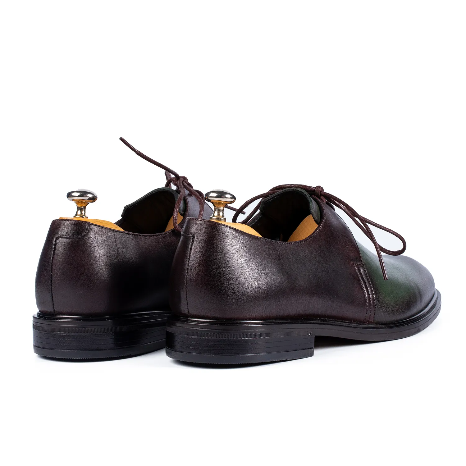 Lucas Shoes Arca Derby pantofi maro-verde piele