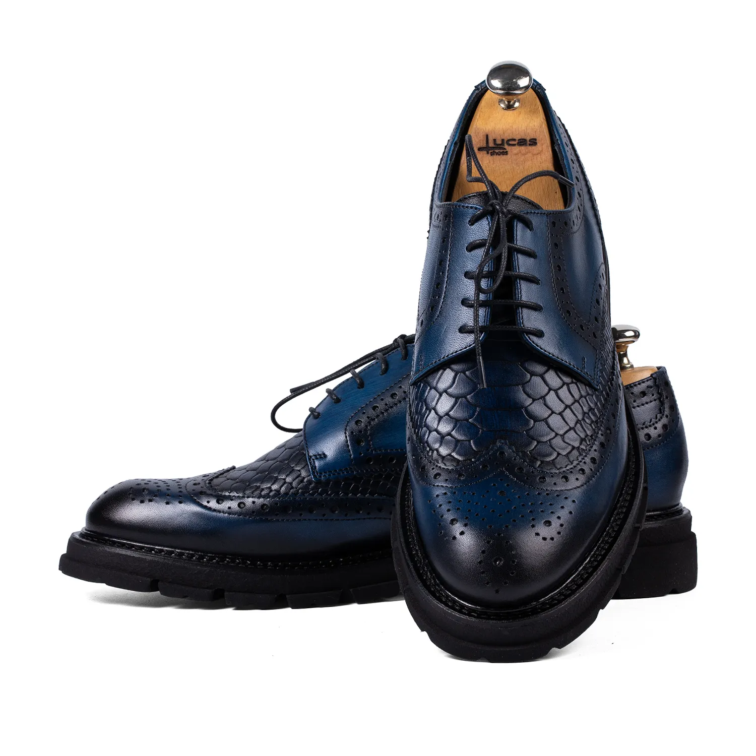 Lucas Shoes Elegant 534 pantofi barbati azzuro talpa TPU