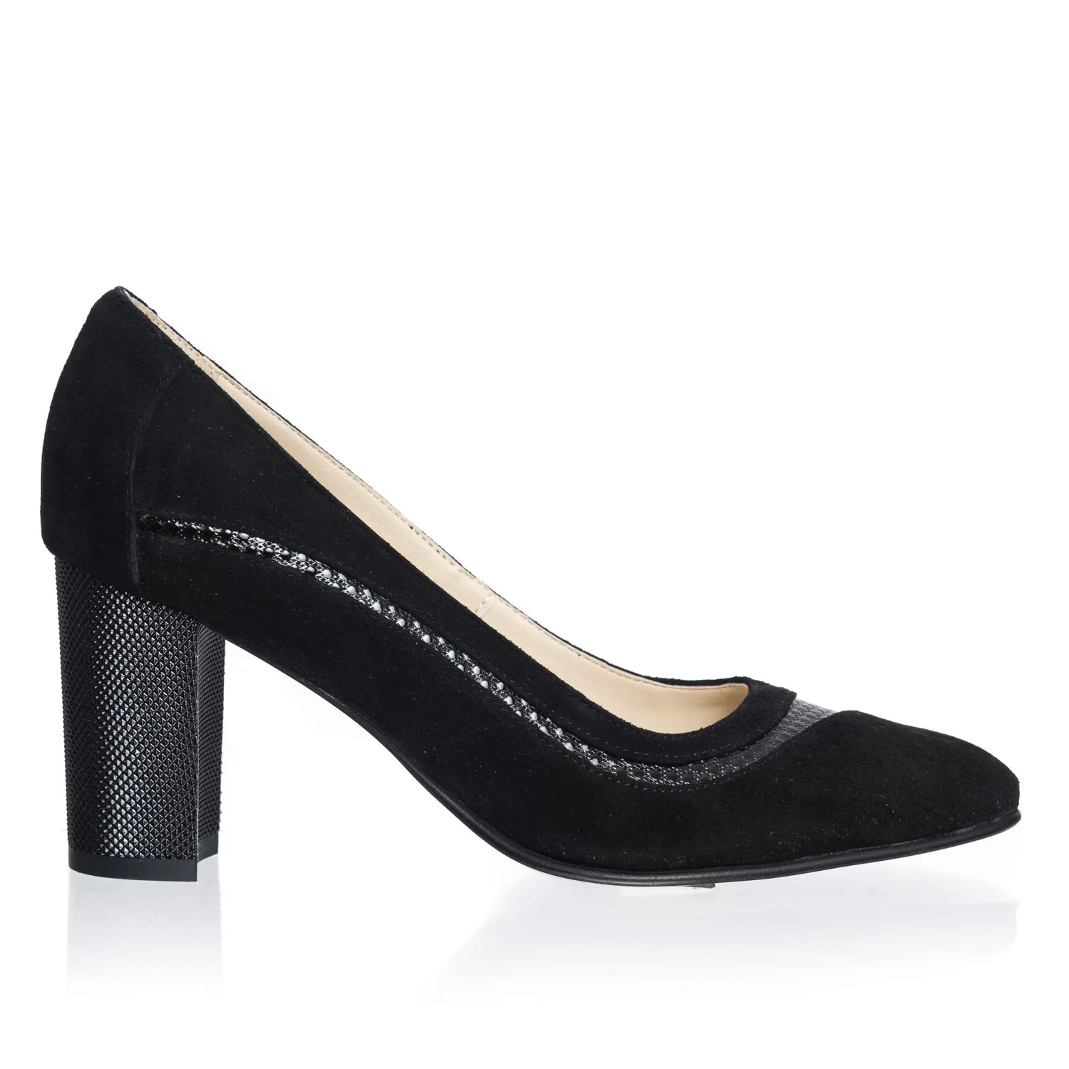 Catinca Shoes 163 NA pantofi dama negri antilopa