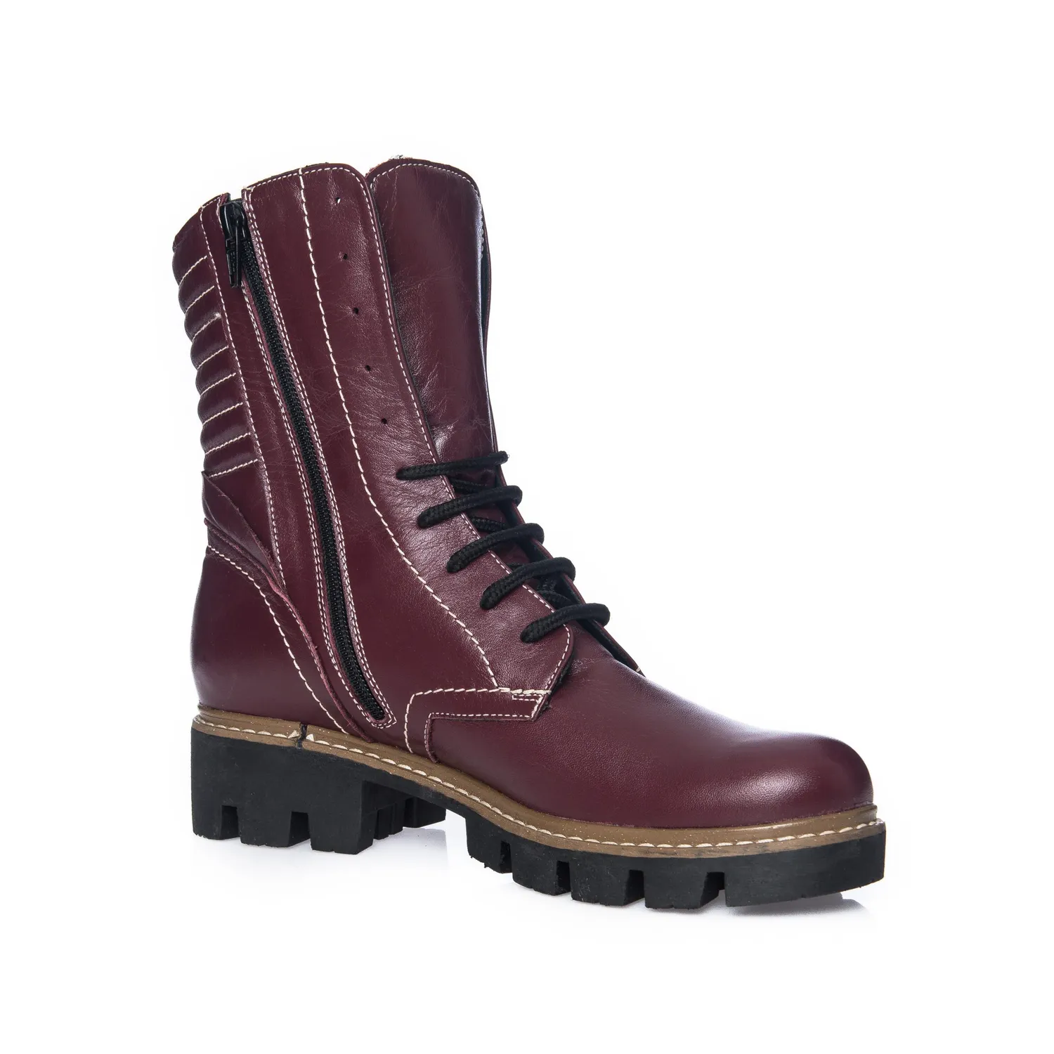 Catinca Shoes BC15 BOB bocanci dama bordo box piele naturala