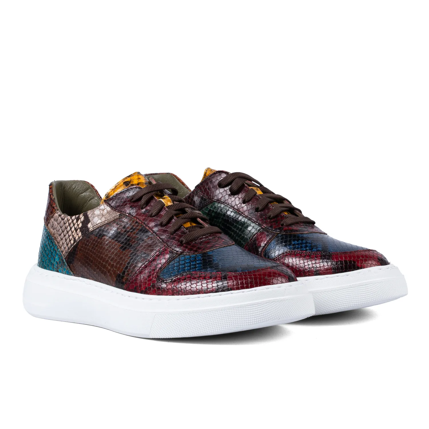 Lucas Shoes 001 Chile sneakers barbati maro croco piele