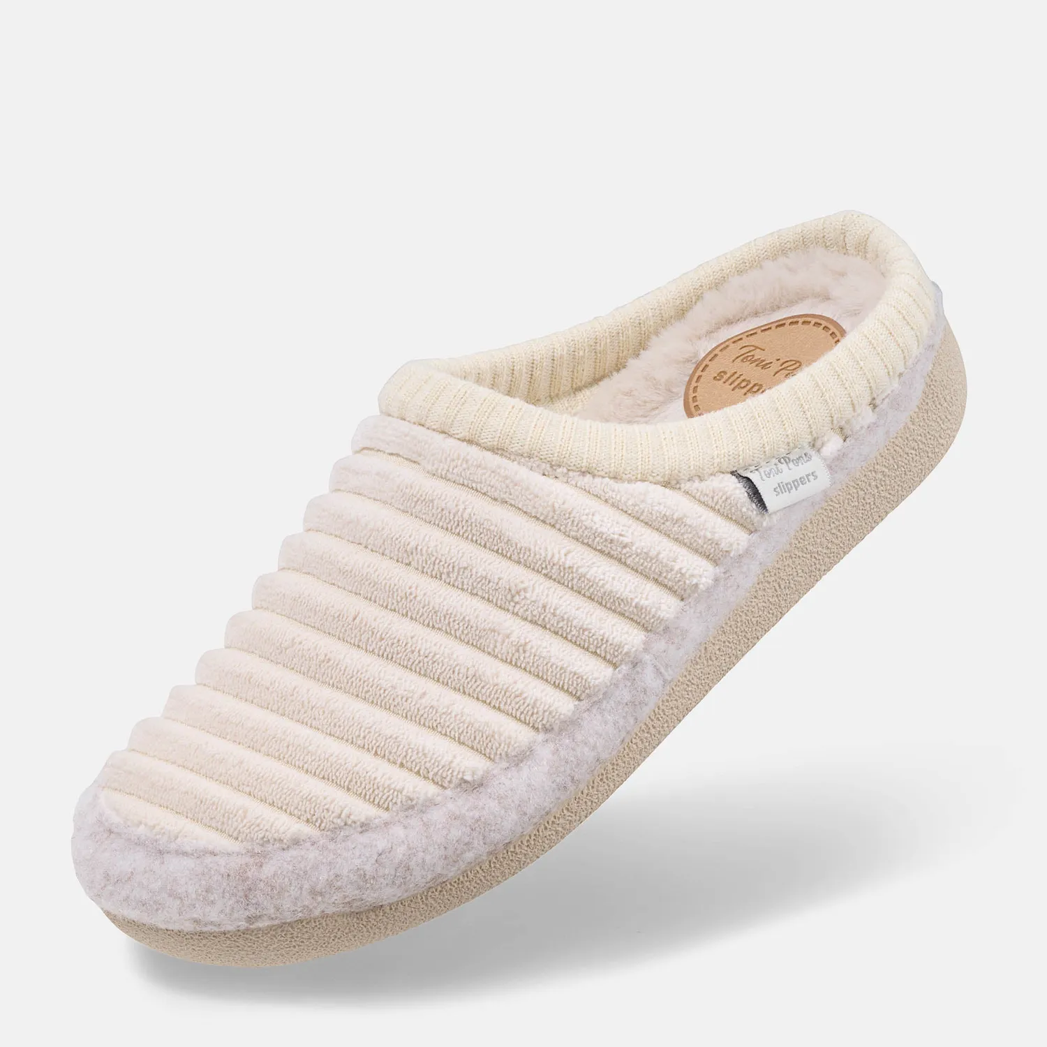 BÄR Lifestyle Malu papuci damă crem textil