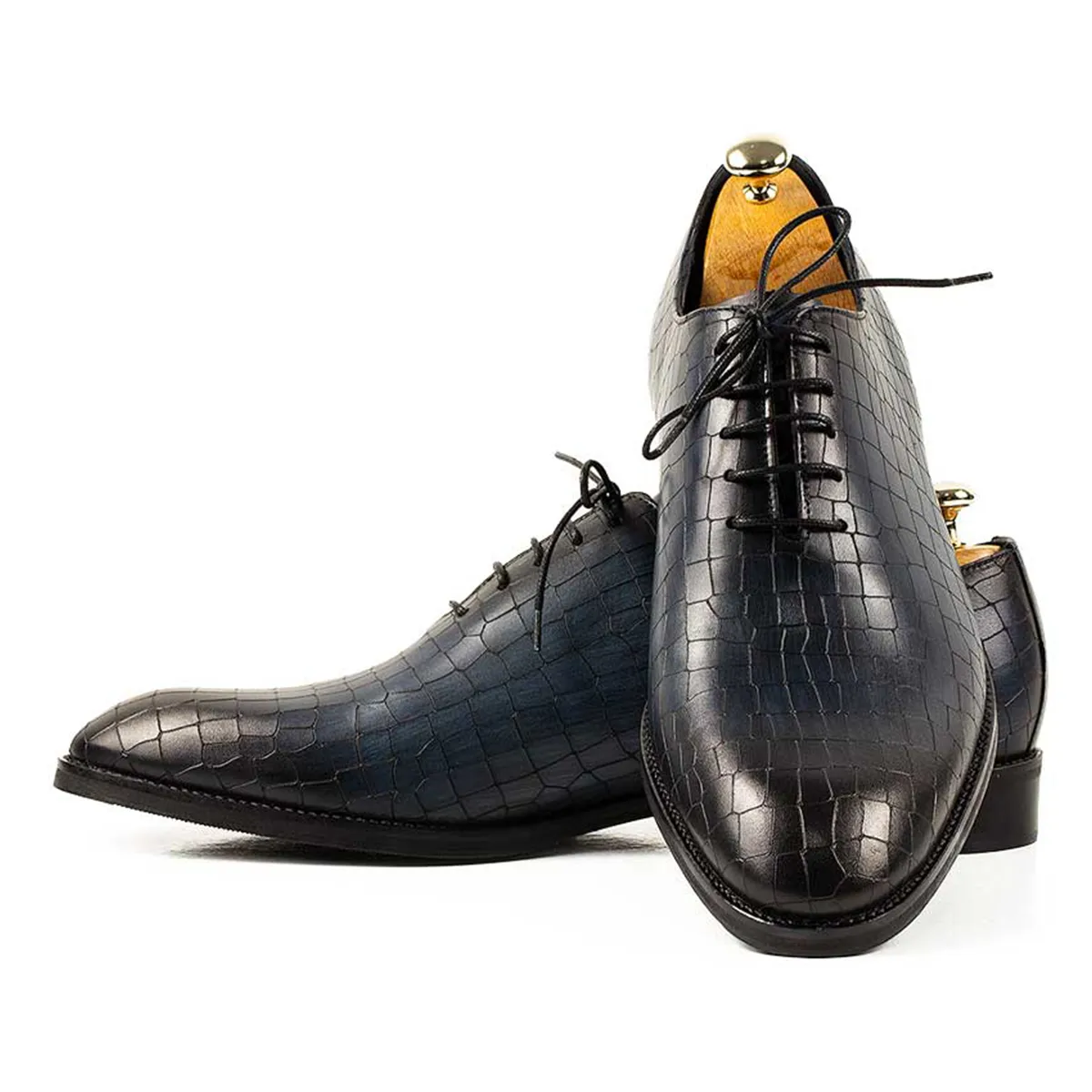 Lucas Shoes Elegant 712 pantofi albastru pictati