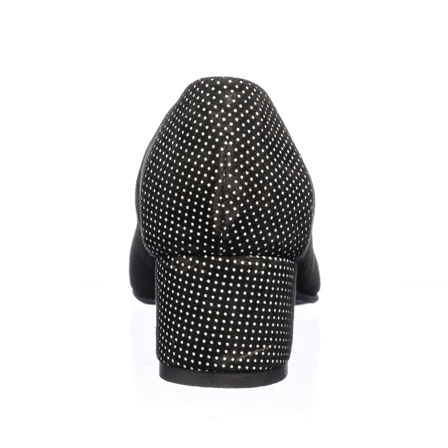 Catinca Shoes A8 NABA pantofi negru antilopa buline piele