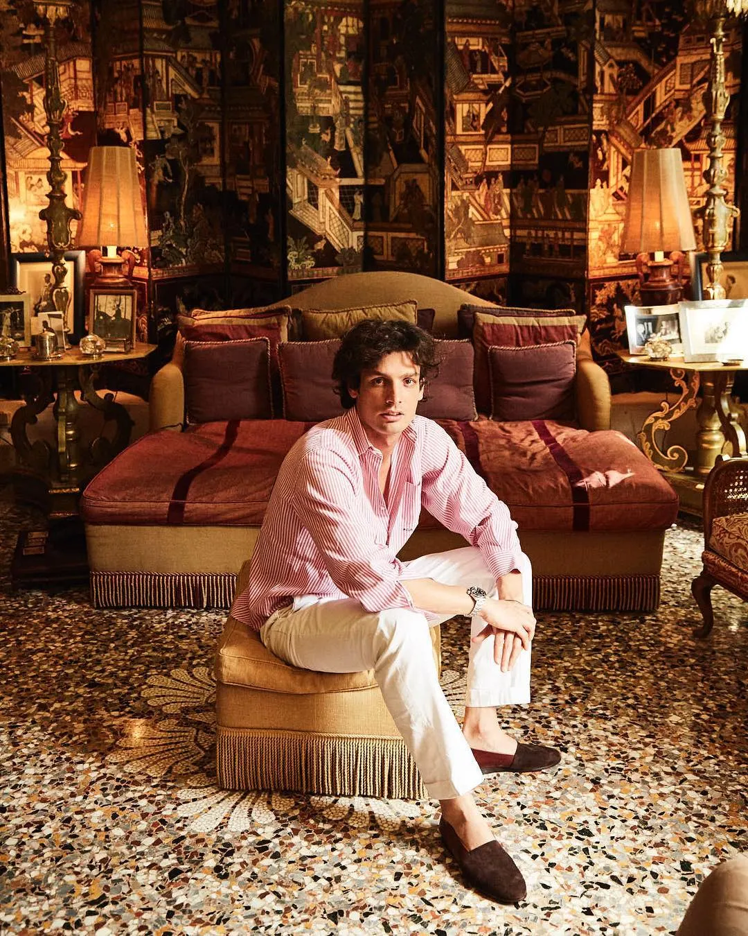 Cecilia Bringheli Amalfi espadrile maro piele intoarsa