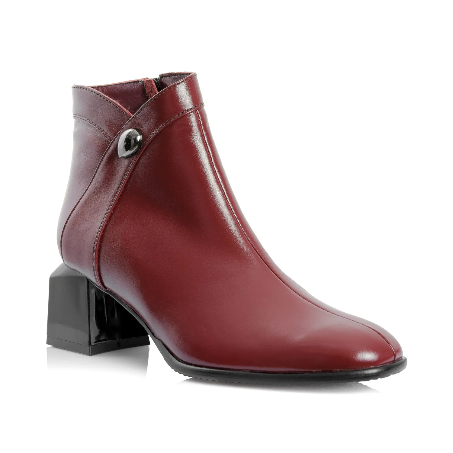 Catinca Shoes G442 B ghete dama piele naturala bordo box