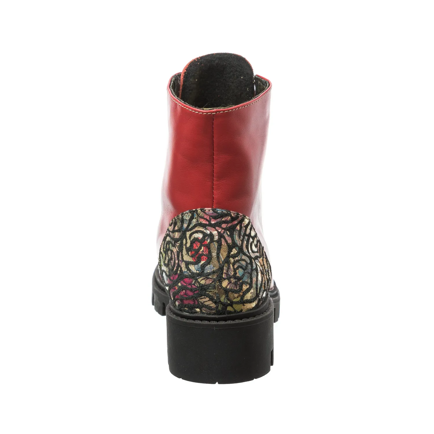 Catinca Shoes BC26 RBT bocanci dama piele rosii trandafiri