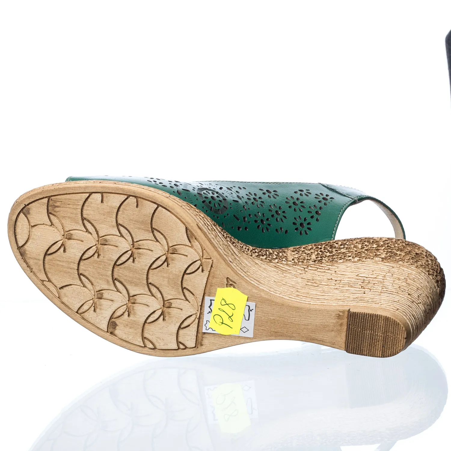 Catinca Shoes P28 V sandale dama verde piele