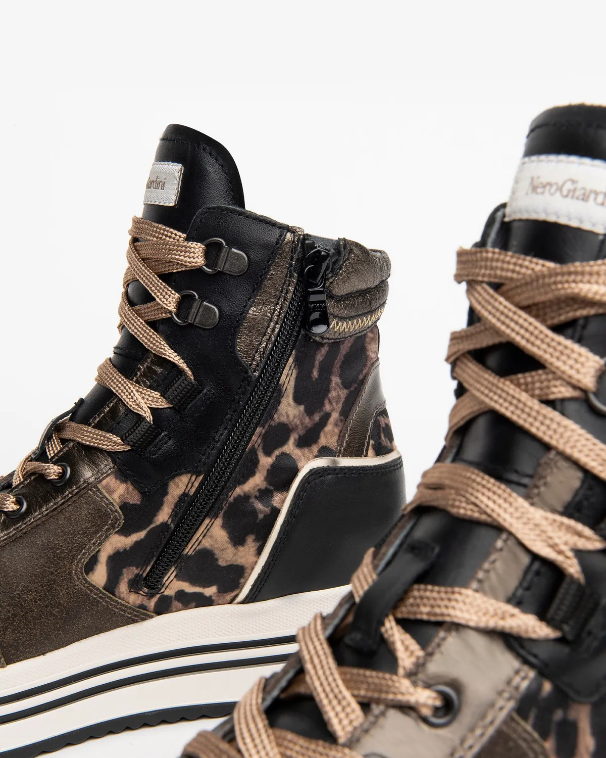 NeroGiardini sneakers high-top piele platforma 4,5cm