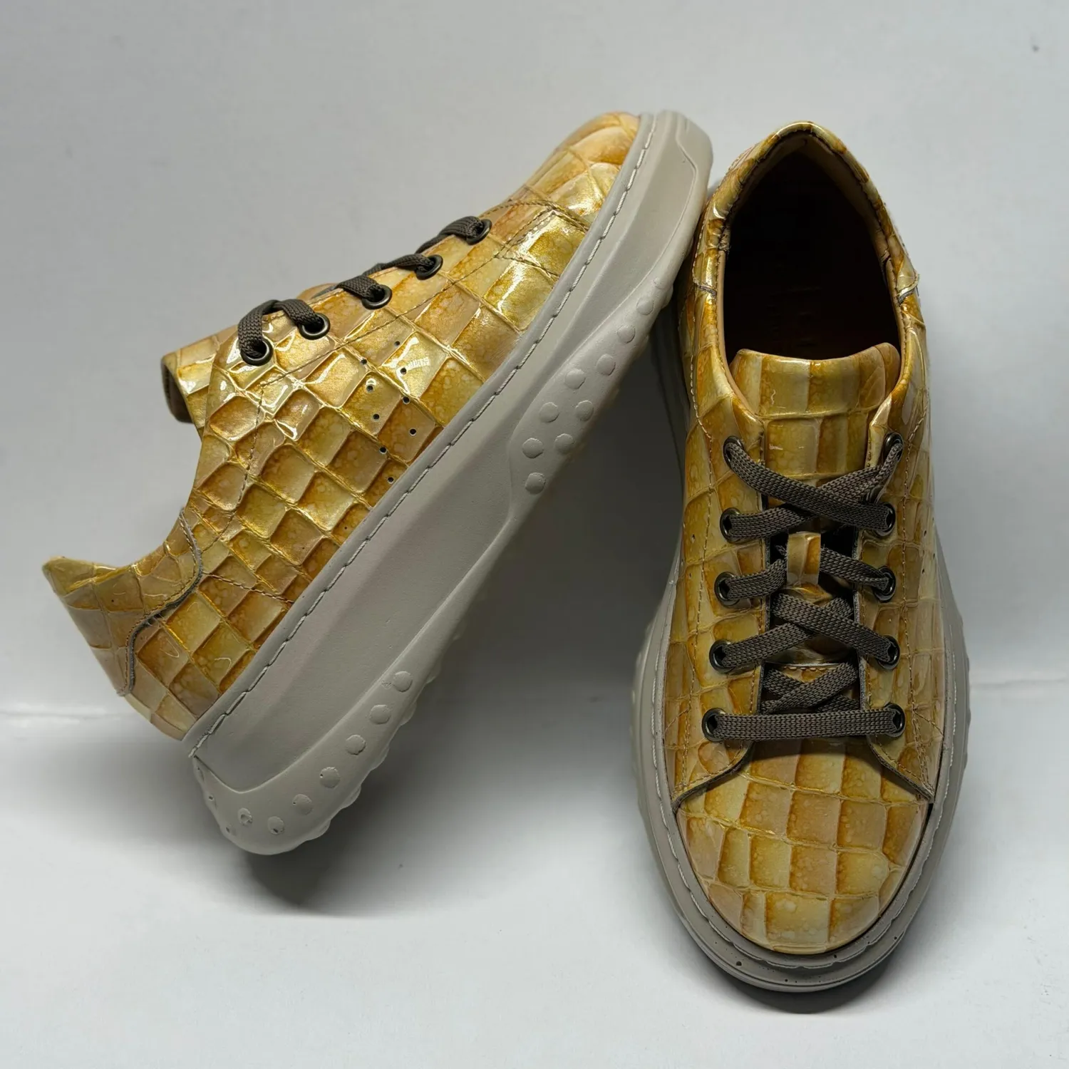 Lucas Shoes Sneaker 5101 RV sneakers gri piele Crocco