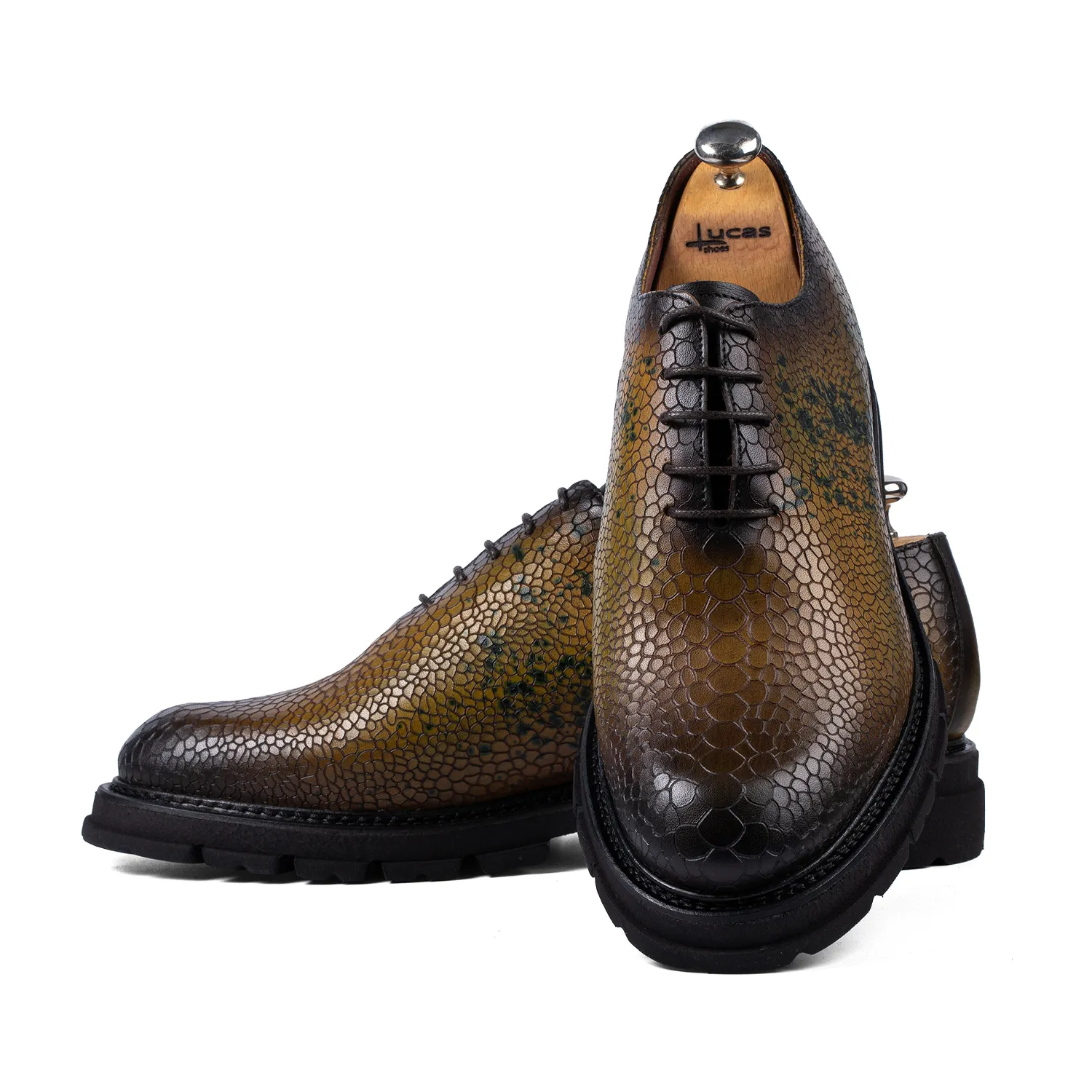 Lucas Shoes Elegant 715 pantofi galben piele naturala