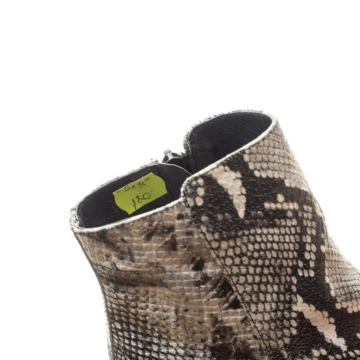 Catinca Shoes GX31 SAN ghete piele sarpe alb