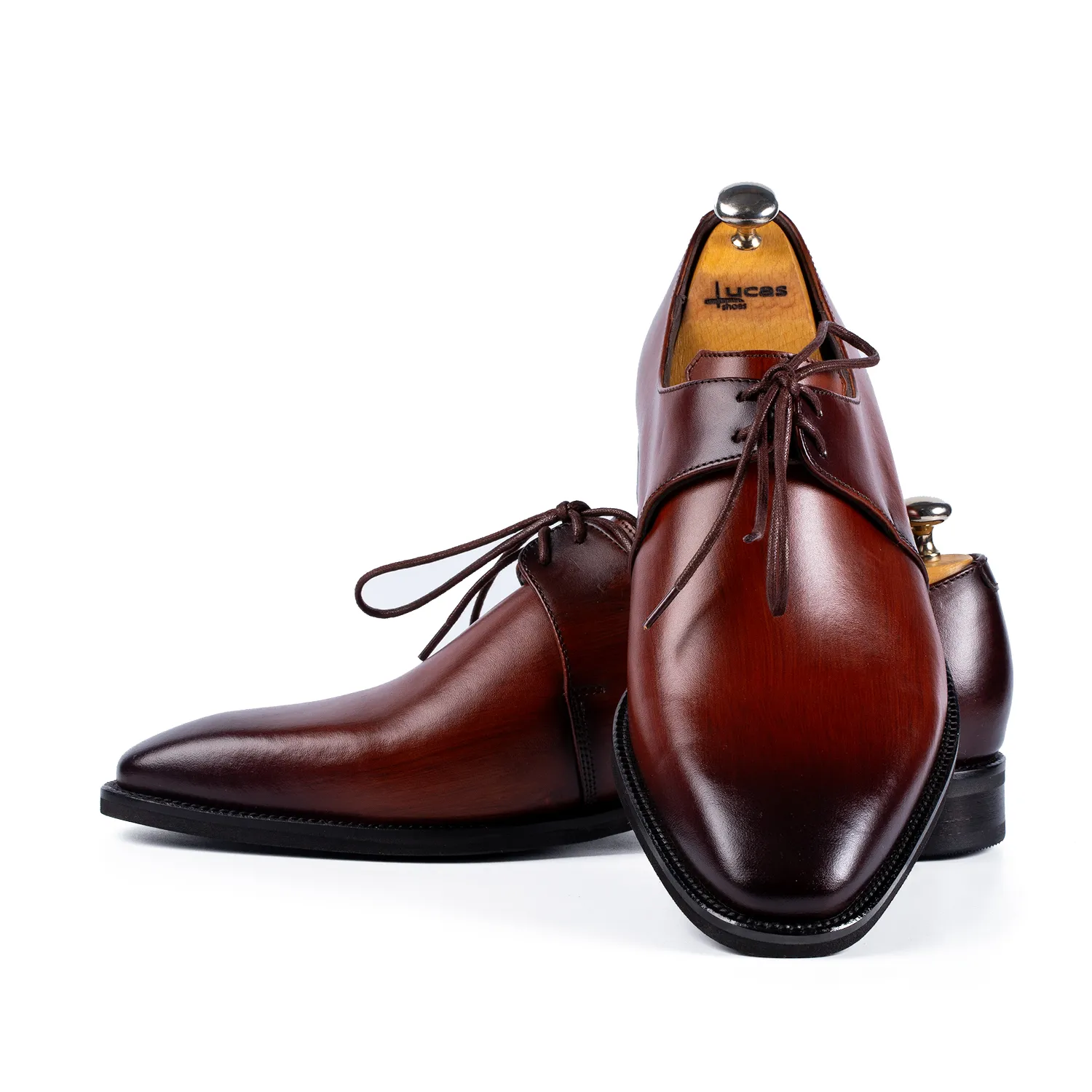Lucas Shoes Arca pantofi derby coniac