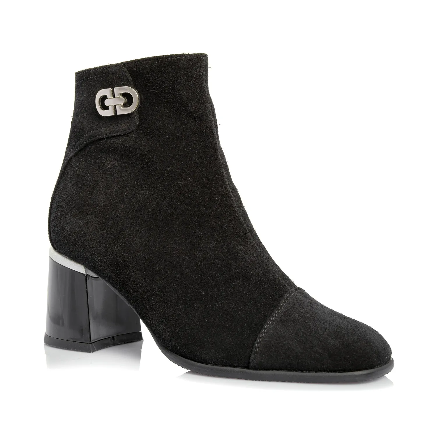 Catinca Shoes G80 NA ghete dama piele negru antilopa