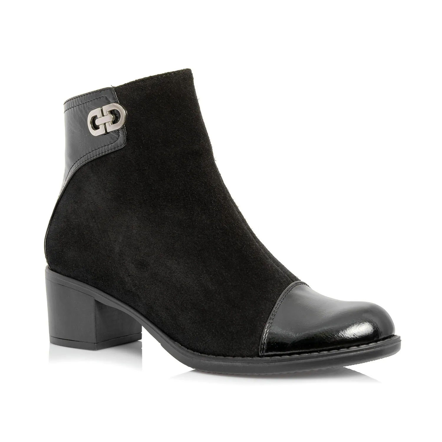 Catinca Shoes T80 NBA ghete damă piele negru box antiopa