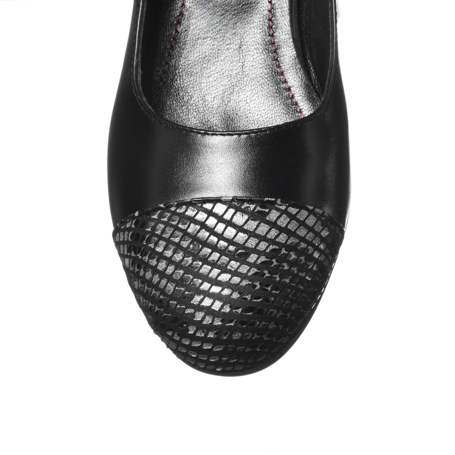 Catinca Shoes T6 NBSA pantofi dama negru sarpe piele naturala