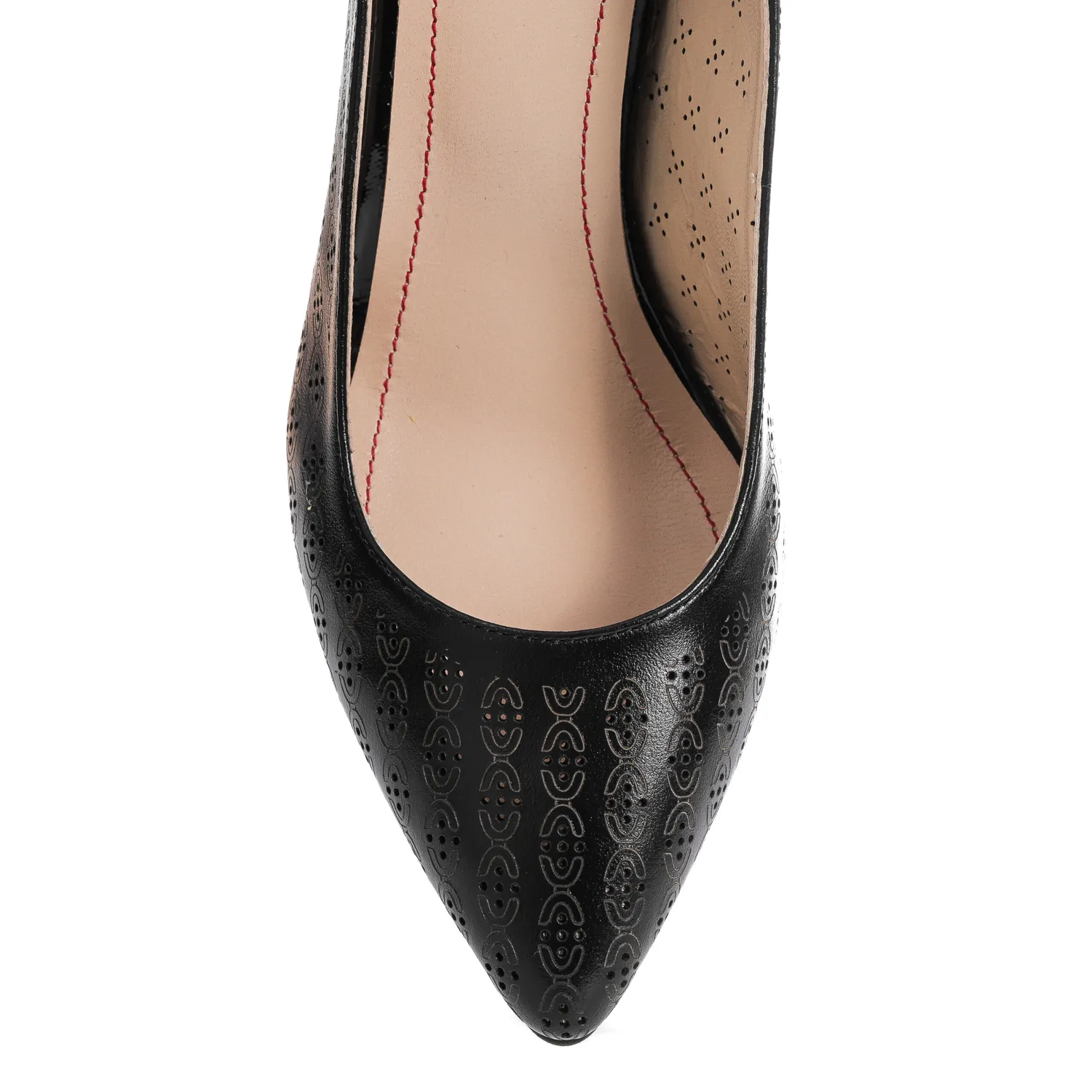 Catinca Shoes L018 NB sandale dama piele negru perforat