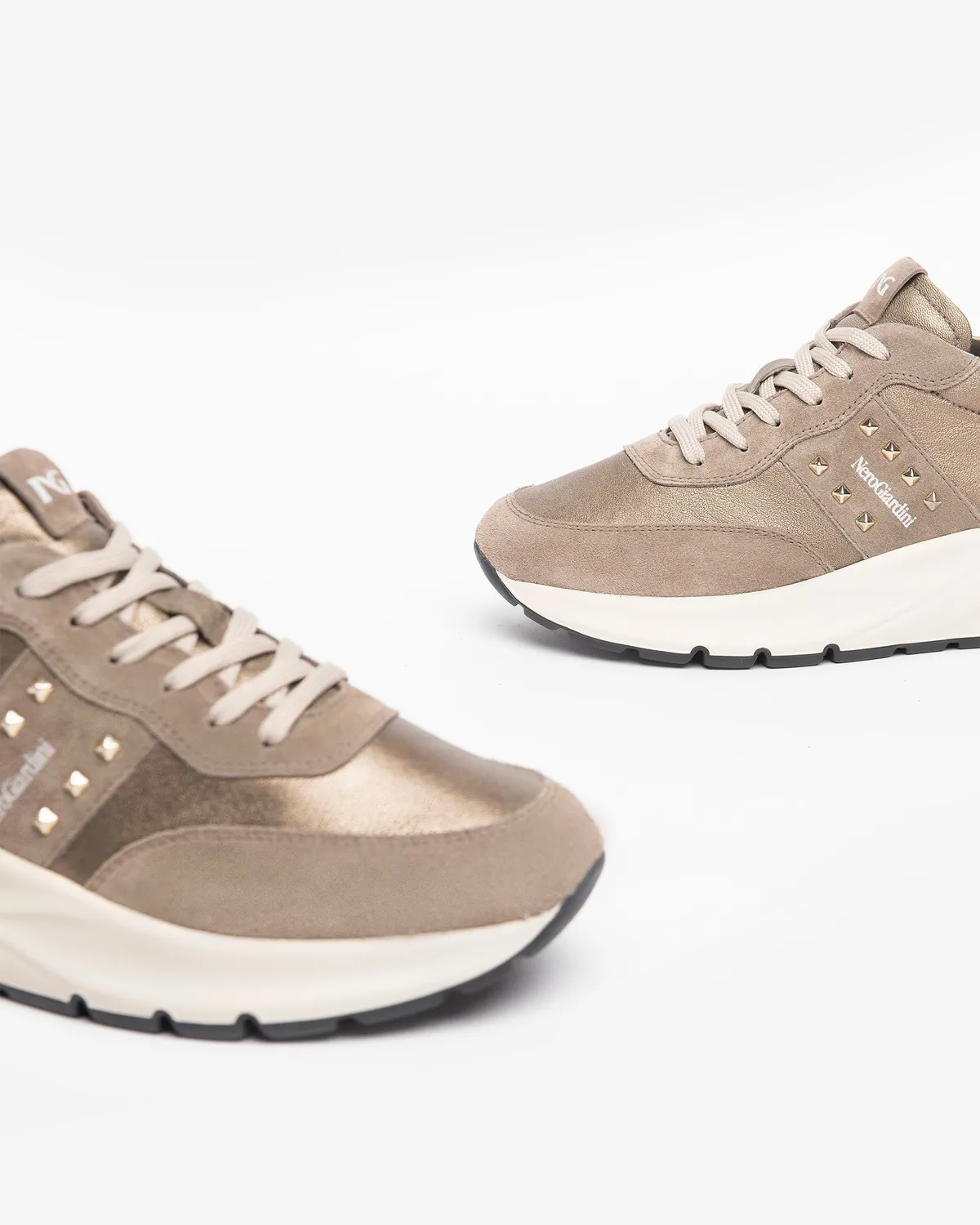 NeroGiardini Sneakers Dama Piele cu Velur Casual