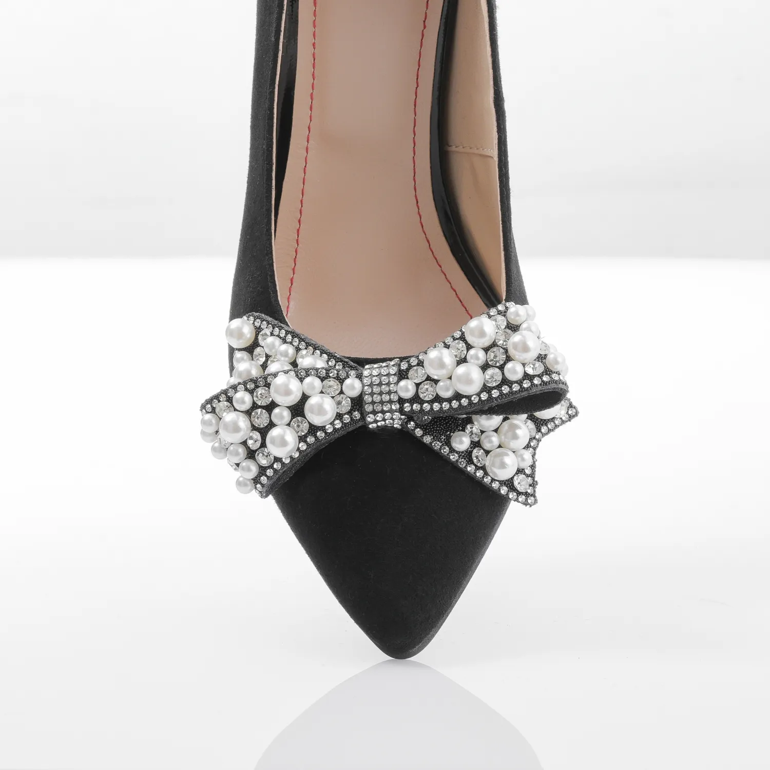 Catinca Shoes A70 pantofi dama negru abtilopa piele naturala