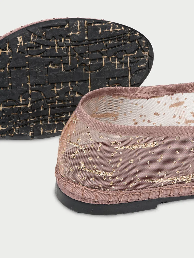 Flagelus Celie Glitter Mesh Gold pantofi Mary Jane aurii