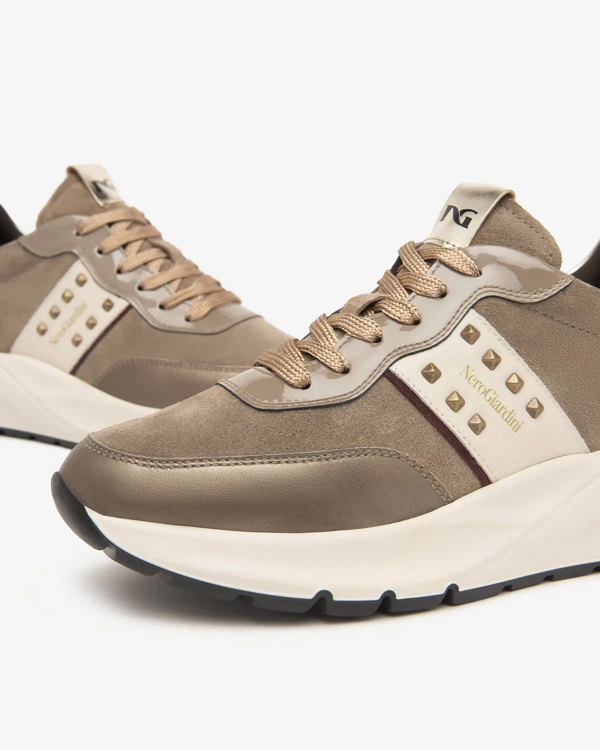 Sneakers damă NeroGiardini piele întoarsă toamnă-iarnă