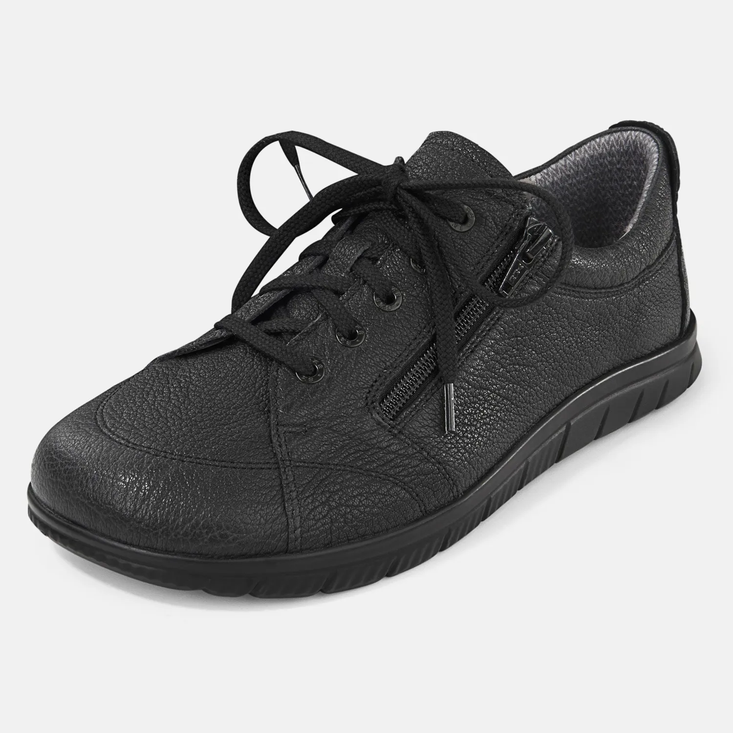 BÄR Lifestyle Miriam sneakers damă negri piele fermoar