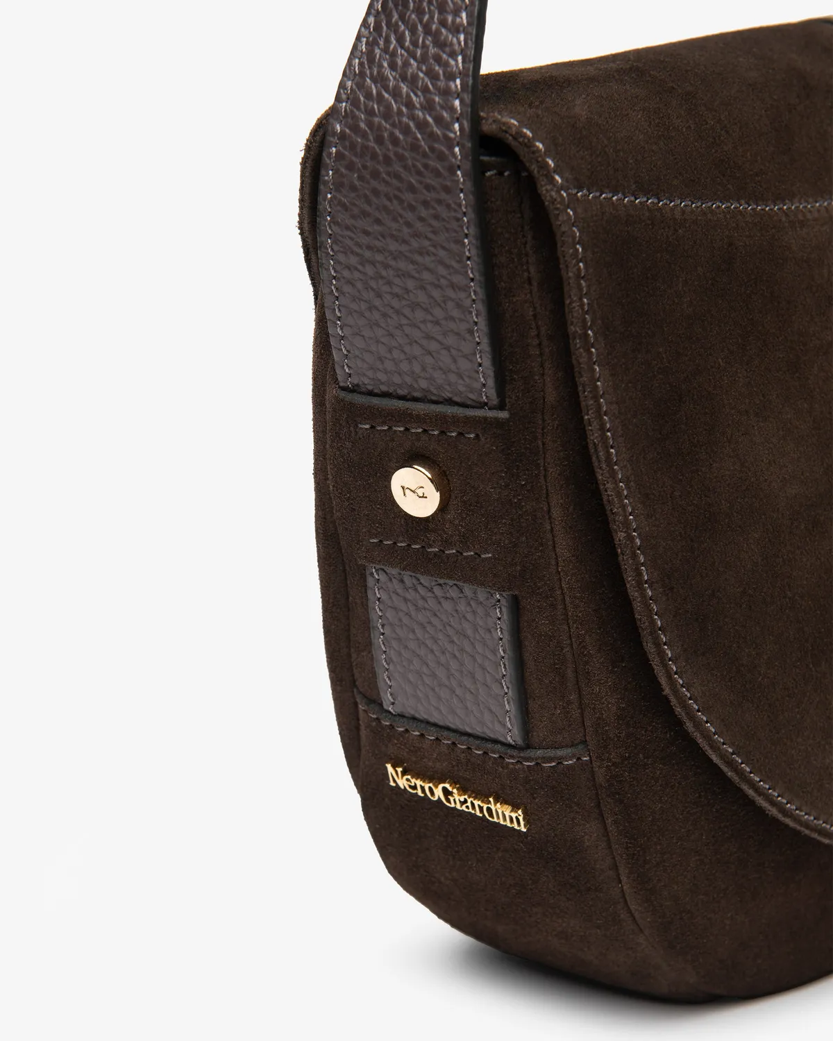 NeroGiardini geanta crossbody piele intoarsa