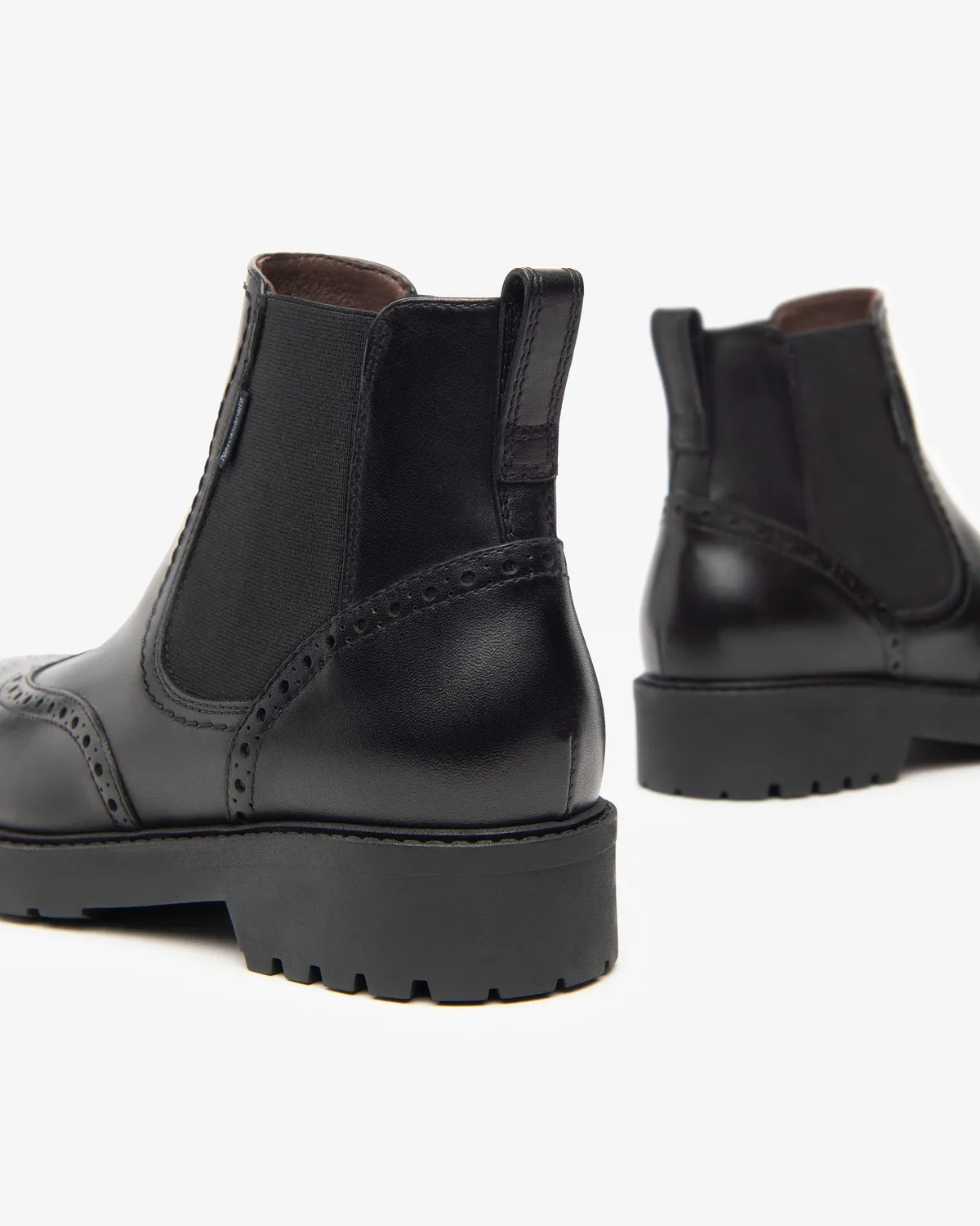 NeroGiardini Ghete Chelsea Piele Dama Toc 35 mm Brogue