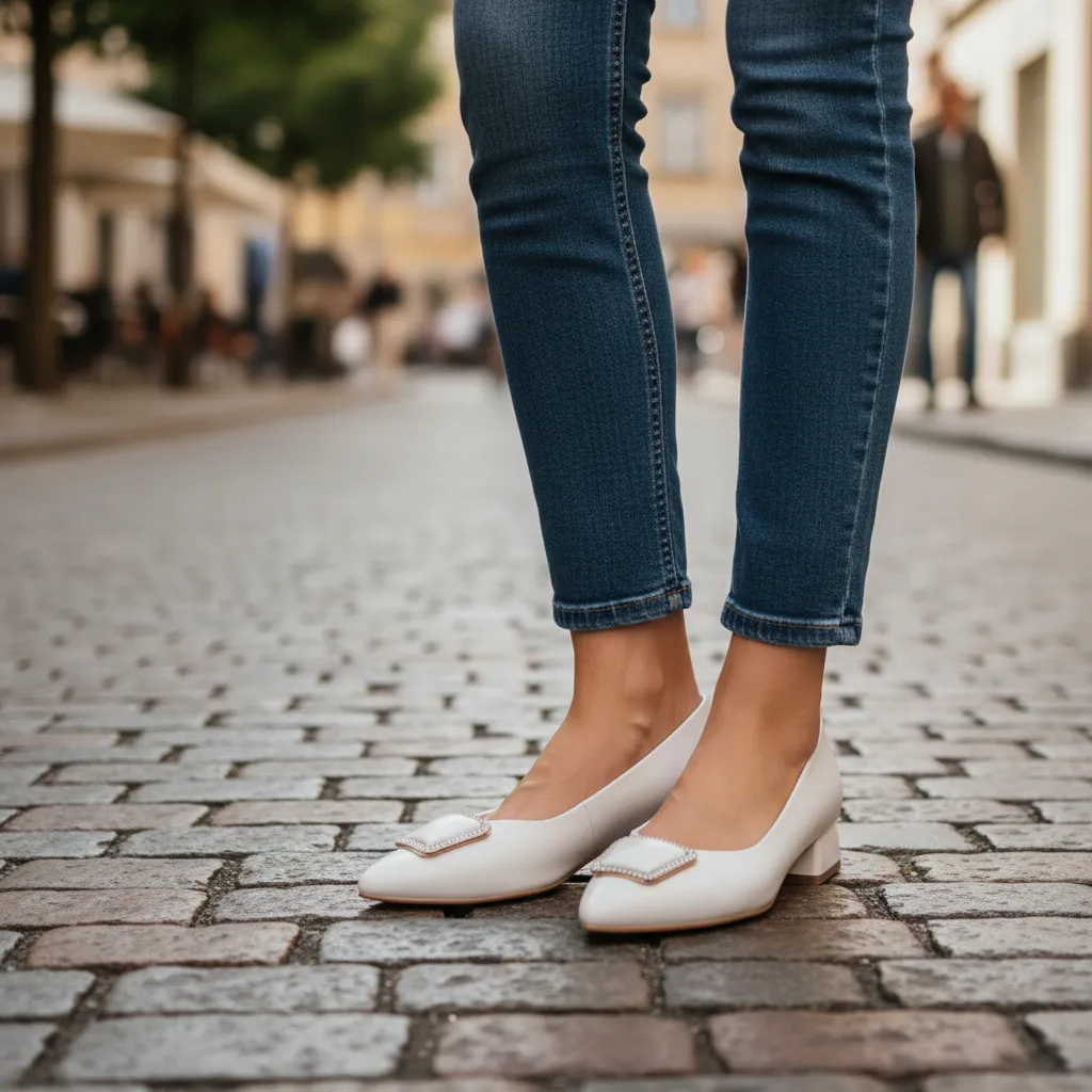 Catinca Shoes BL7 ALB balerini dama piele alb sidef