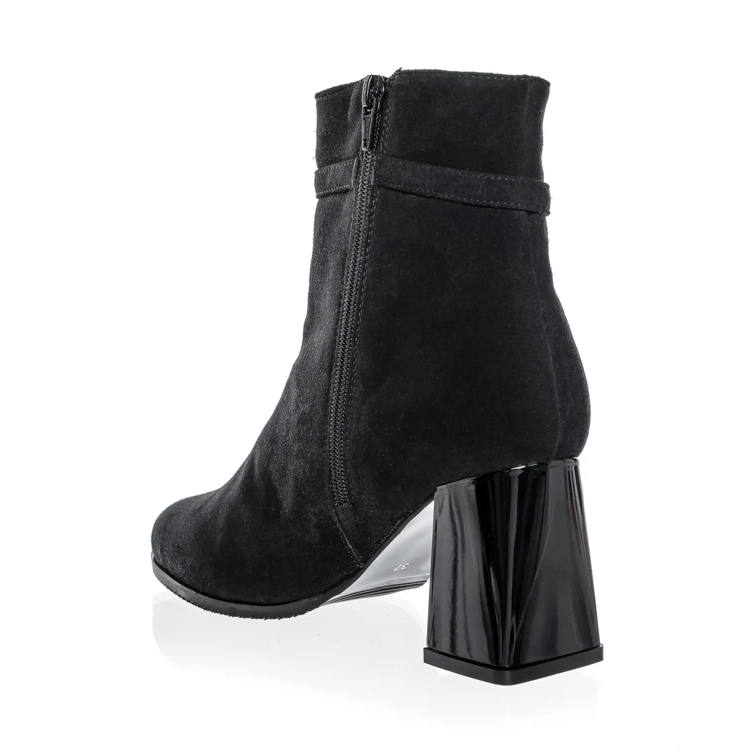 Catinca Shoes GX74 NA ghete dama negru antilopa piele
