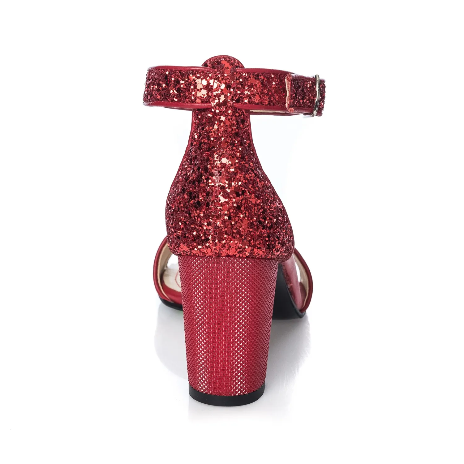 Catinca Shoes S7 GR sandale dama piele rosii glitter