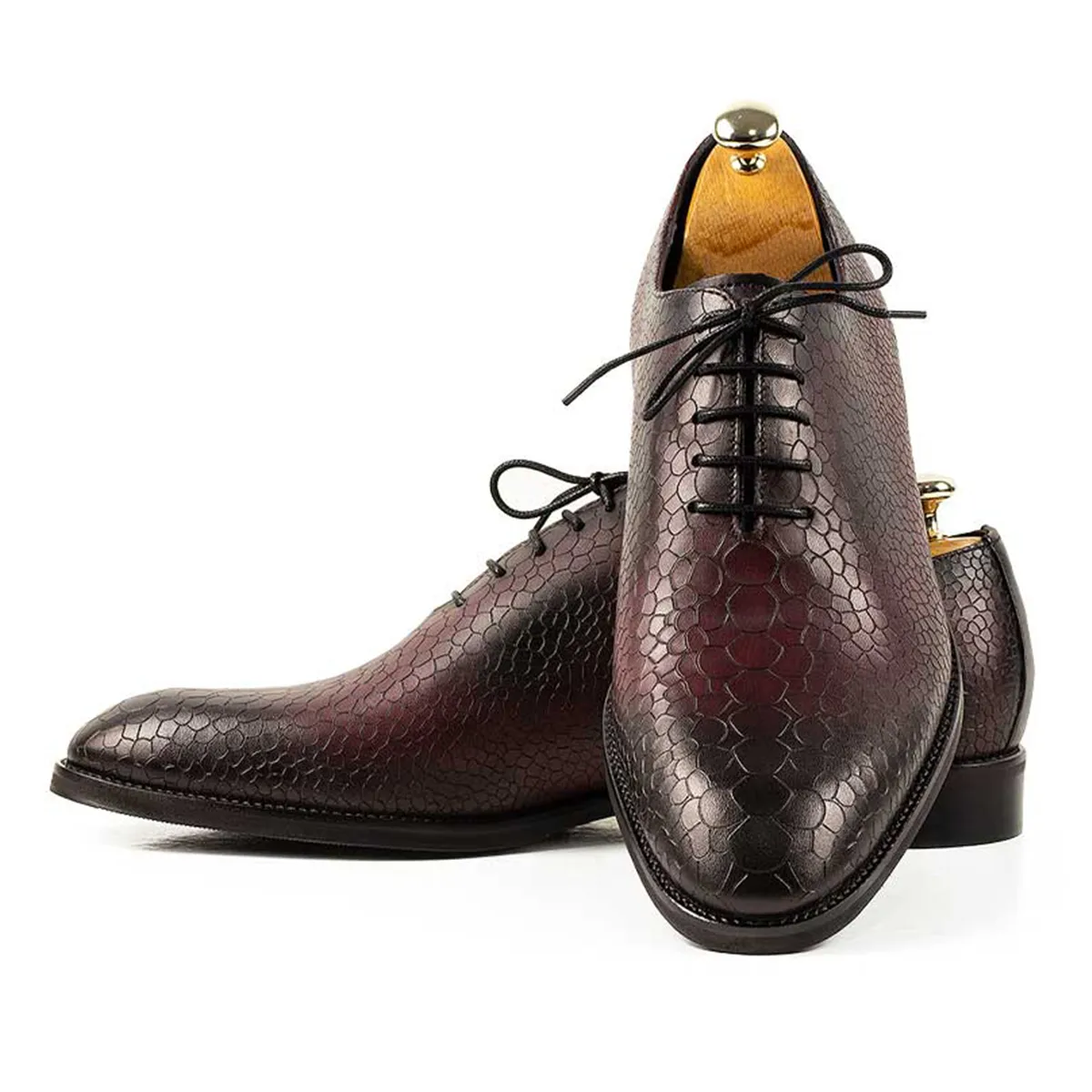 Lucas Shoes Elegant 715 pantofi bărbați bordo piele