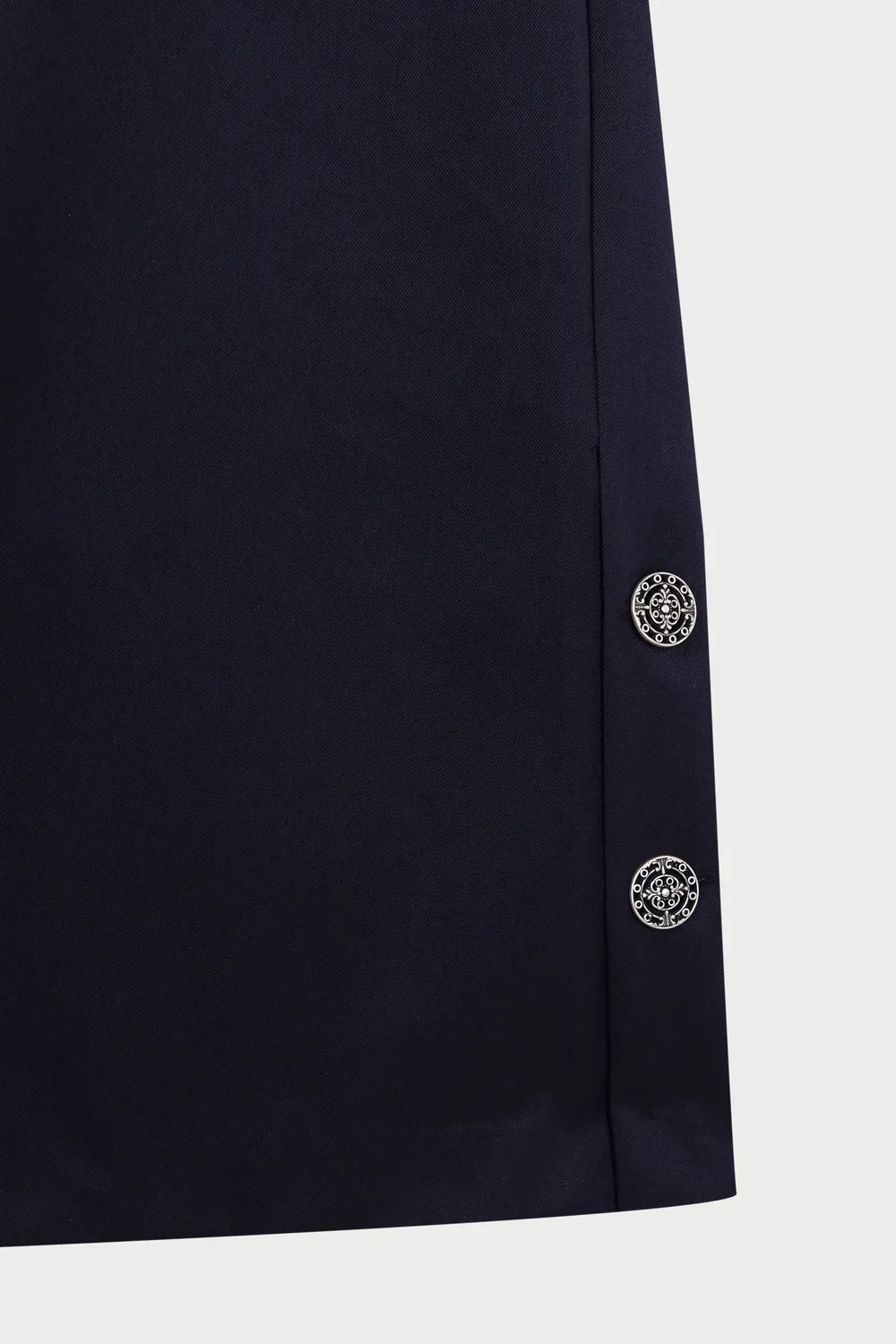 Flagelus Wizard Waltz Navy pantaloni bleumarin talie inalta