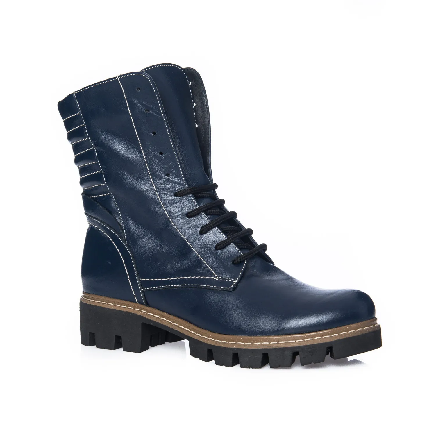 Catinca Shoes Blu Box BC15 BB bocanci damă piele albastră