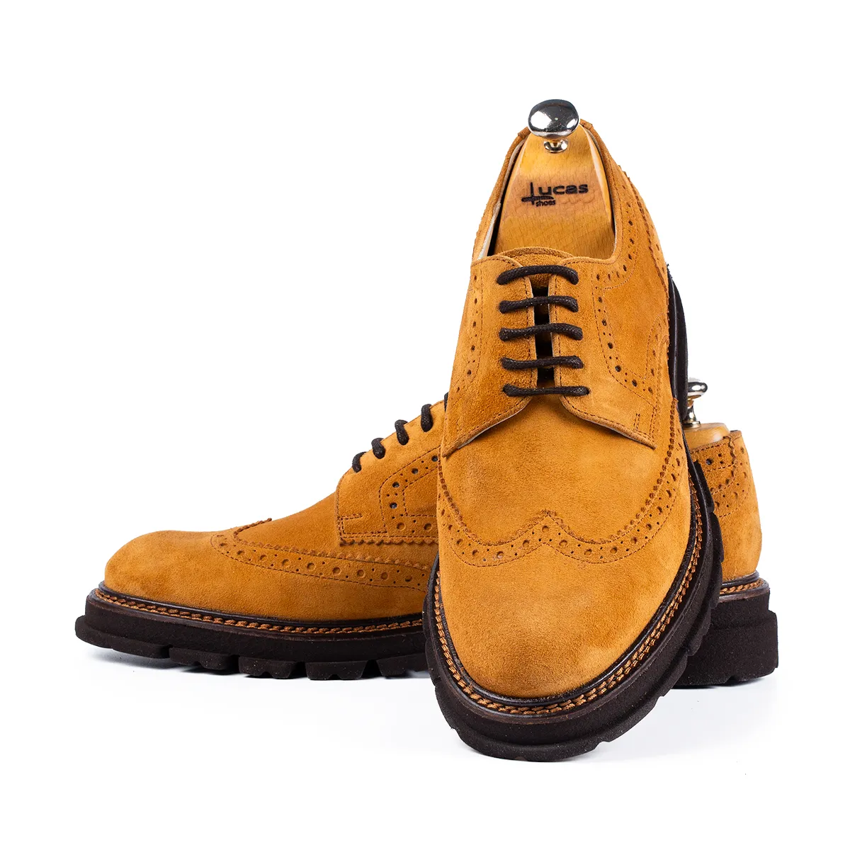 Lucas Shoes Elegant 550 pantofi bej velur piele