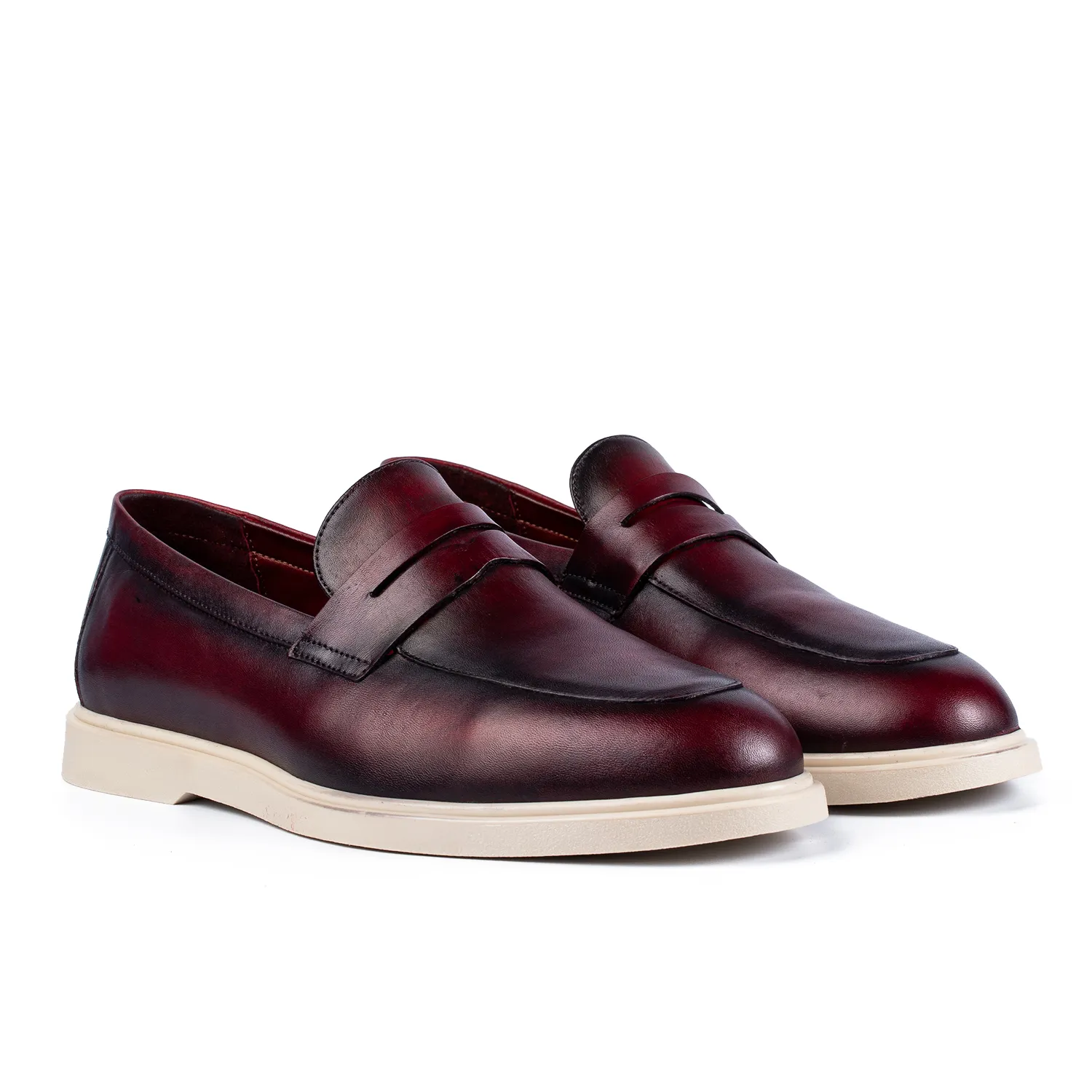 Lucas Shoes Ezra mocasini bărbați rosso piele