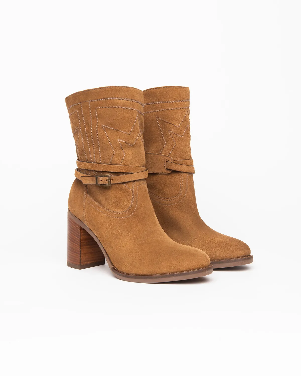 NeroGiardini botine piele dama cowboy toc 8.5 cm