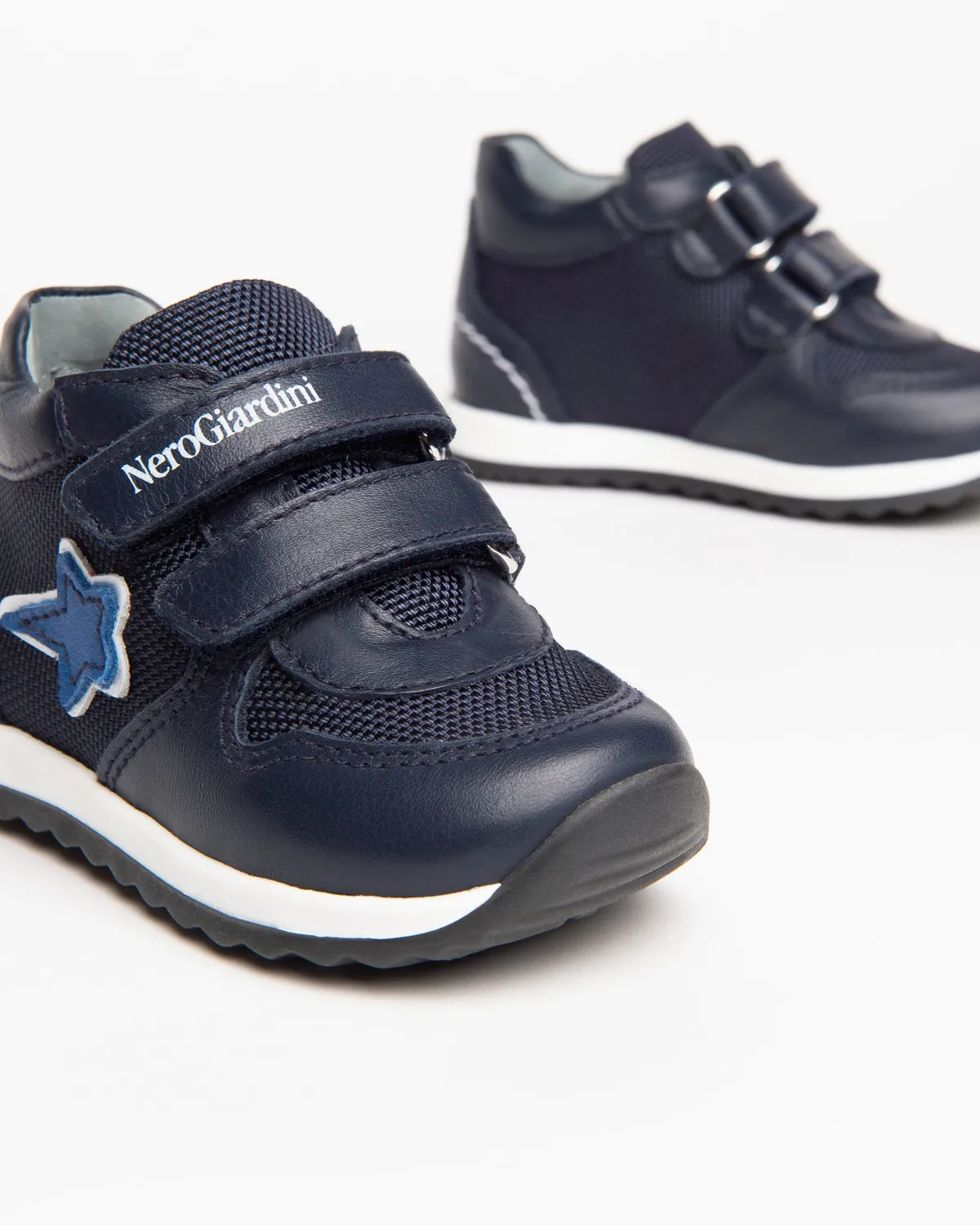 NeroGiardini Pantofi Sport Piele Baieti Velcro Primii Pasi